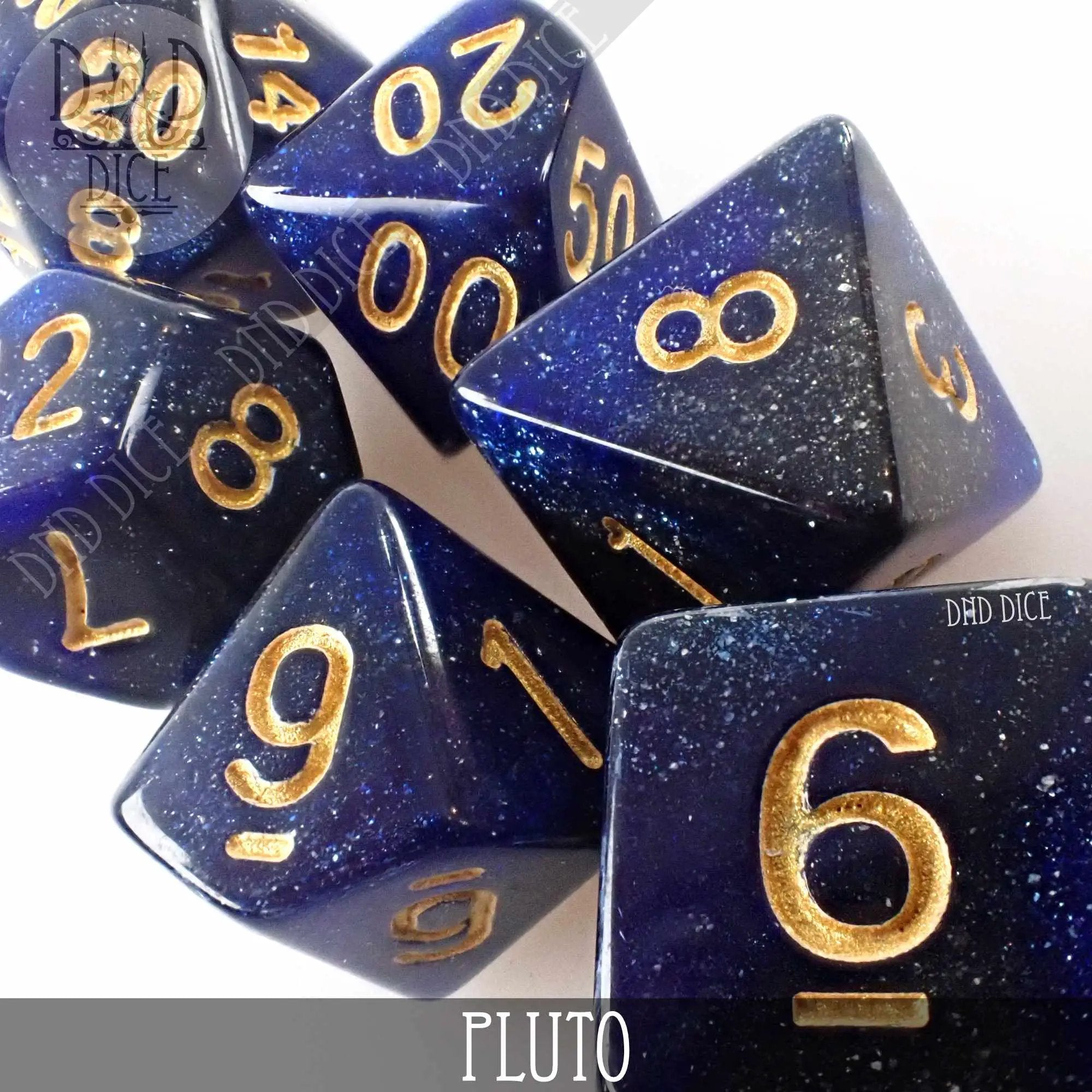Pluto Galaxy Dice Set by DNDDICE.COM
