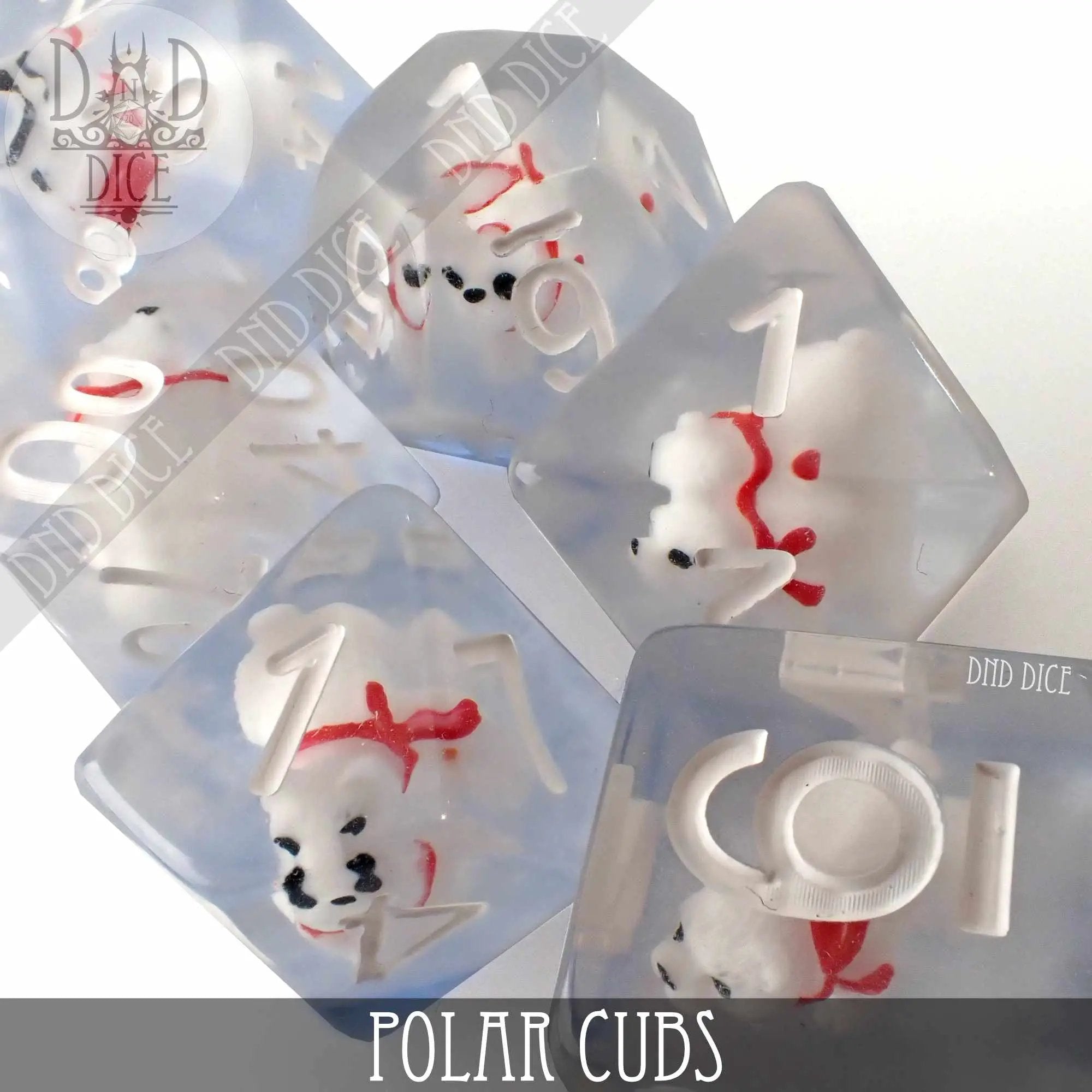 Polar Cubs Dice Set by DNDDICE.COM