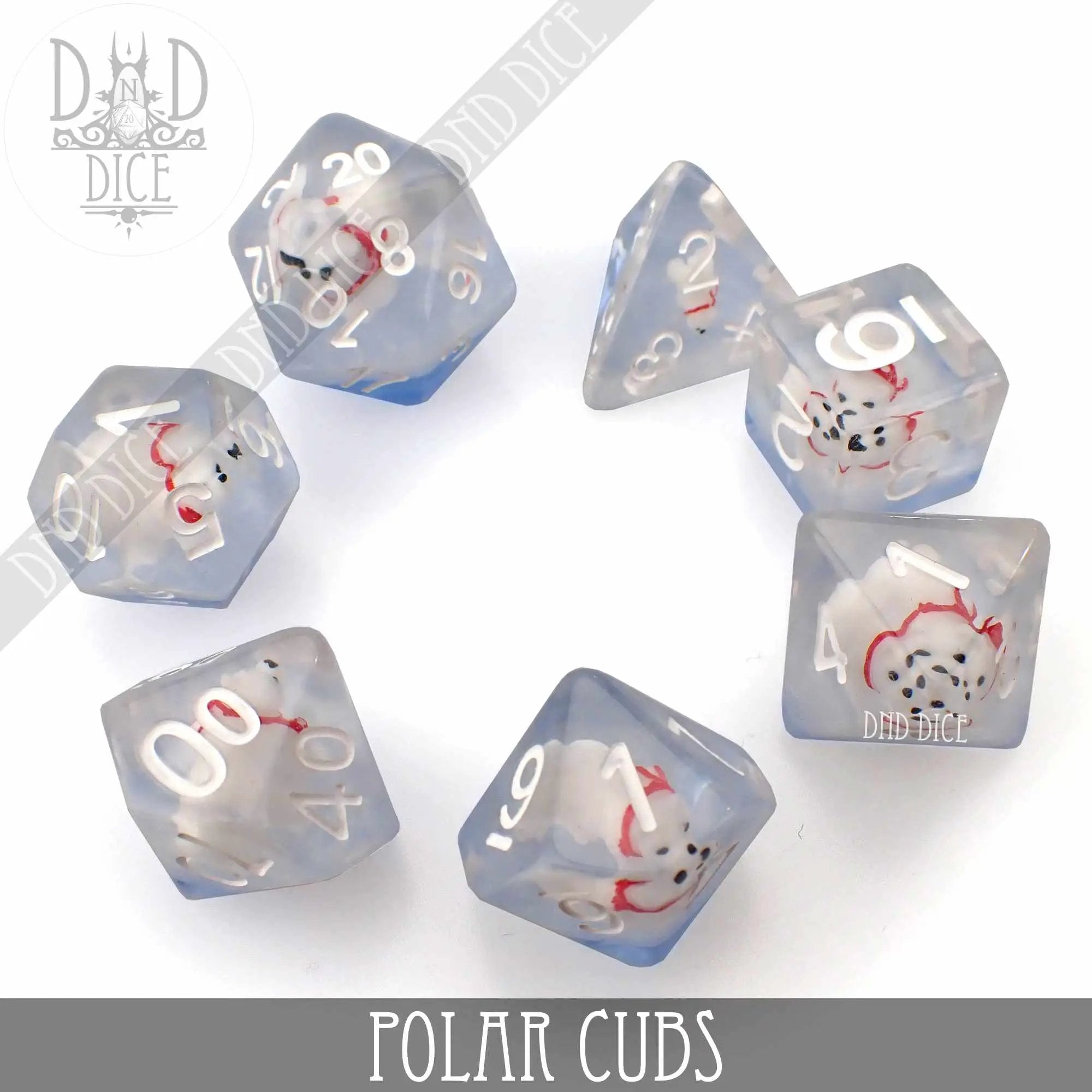 Polar Cubs Dice Set by DNDDICE.COM