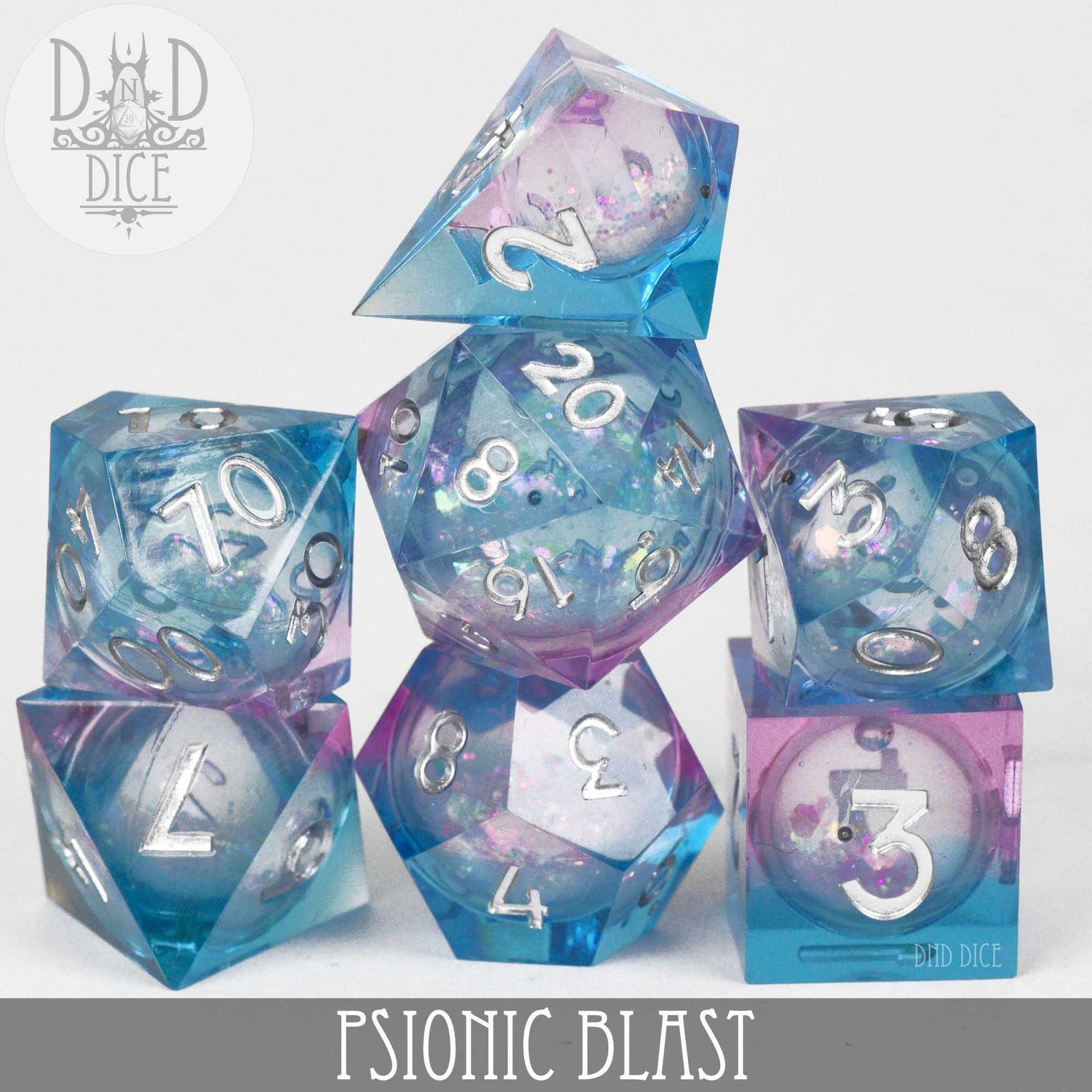 Psionic Blast Liquid Core Dice Set by DNDDICE.COM