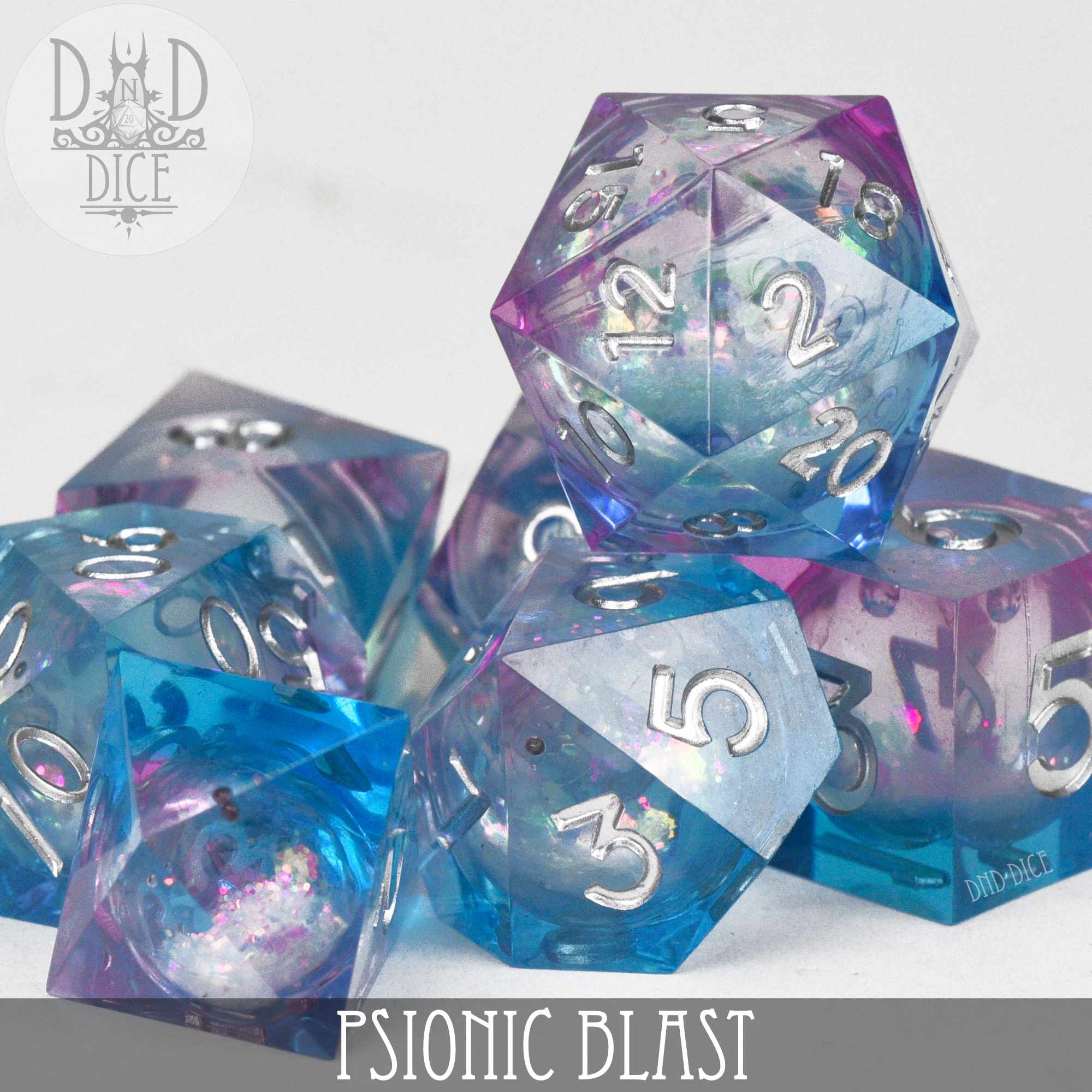 Psionic Blast Liquid Core Dice Set by DNDDICE.COM