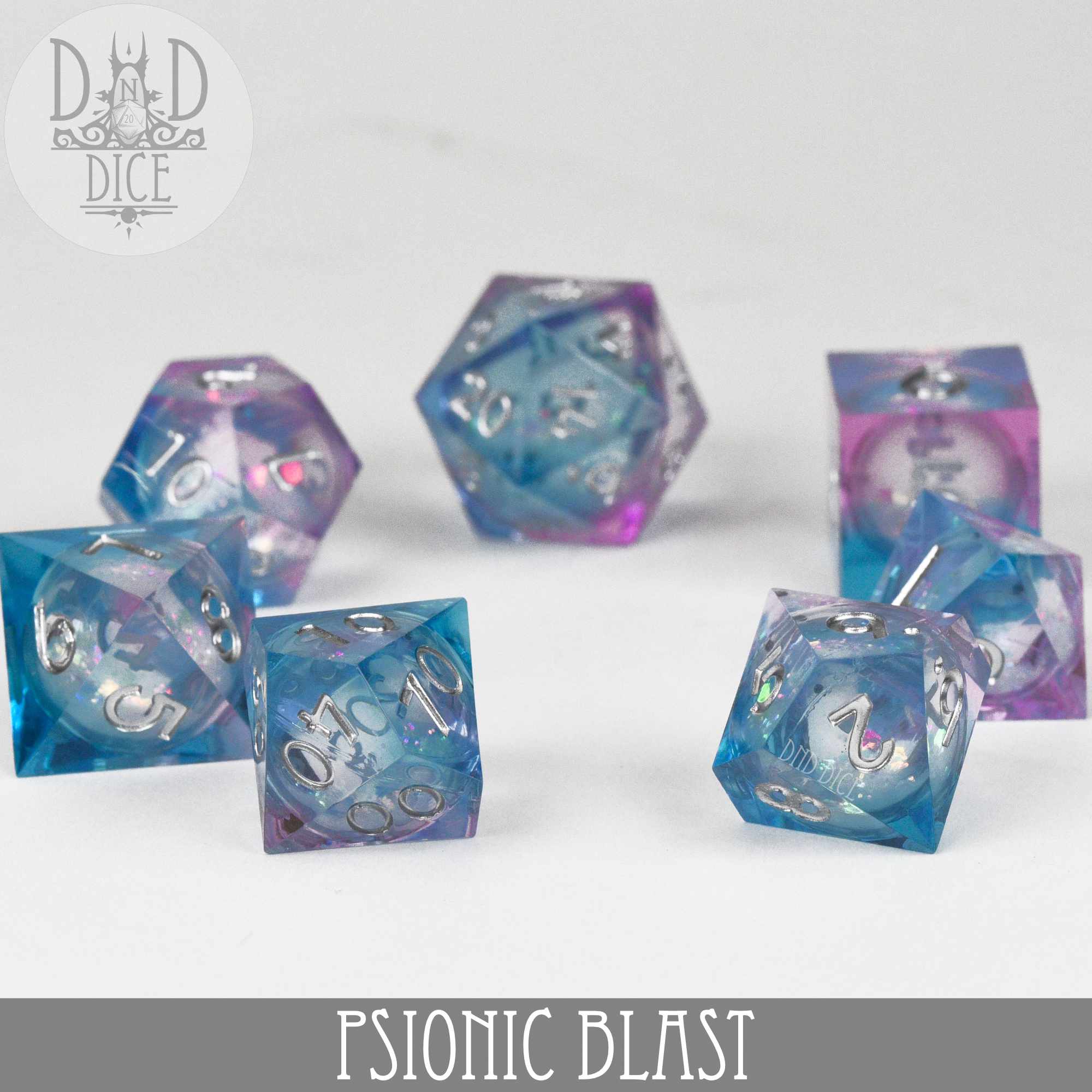 Psionic Blast Liquid Core Dice Set by DNDDICE.COM