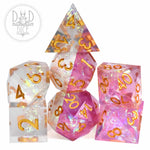 Purifying Light Handmade Dice Set (Color Change) by DNDDICE.COM