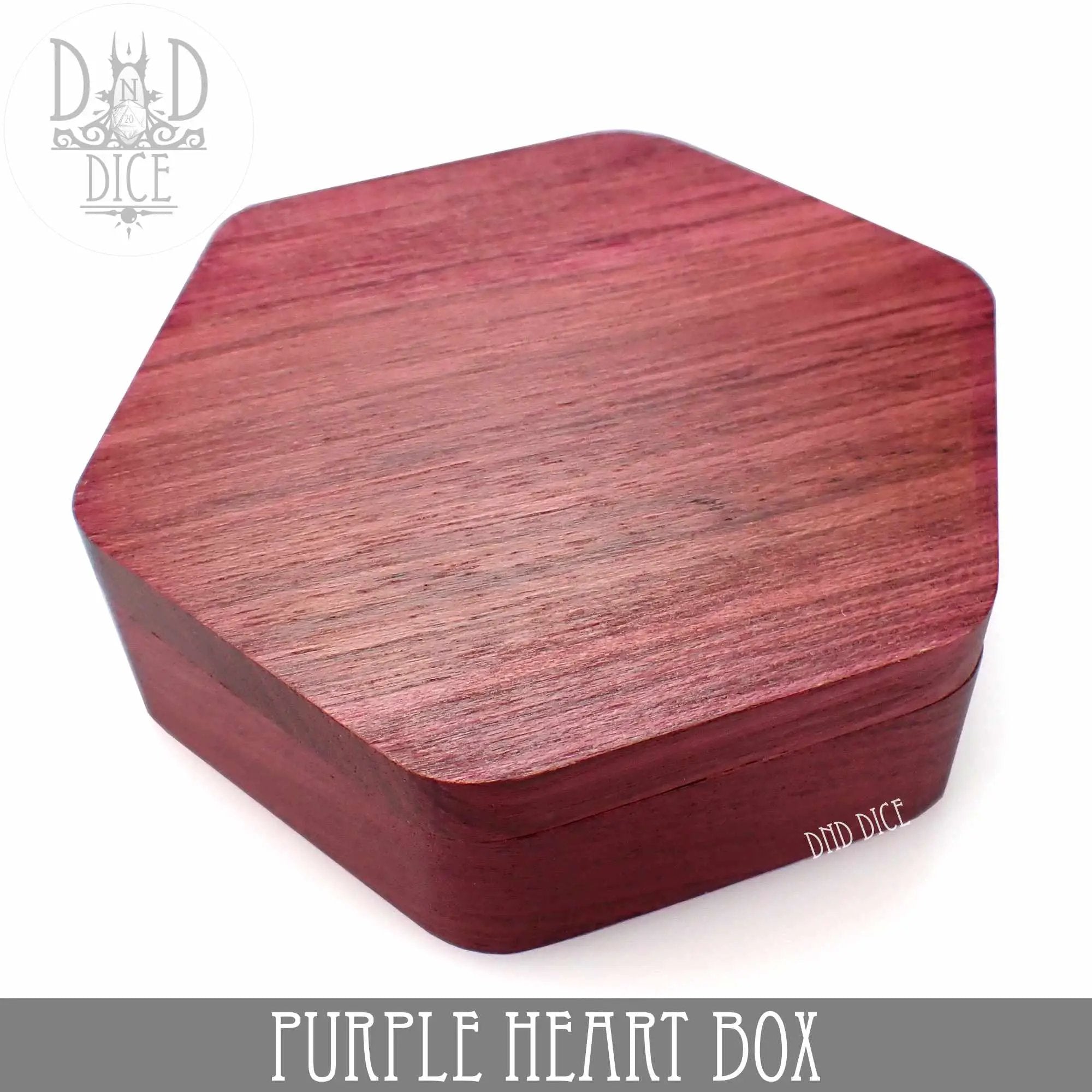 Purple Heart Wood Dice Box by DNDDICE.COM