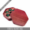Purple Heart Wood Dice Box by DNDDICE.COM