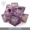 Purple Peepers Liquid Core Dice Set by DNDDICE.COM