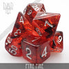 Pyre Fire Dice Set by DNDDICE.COM