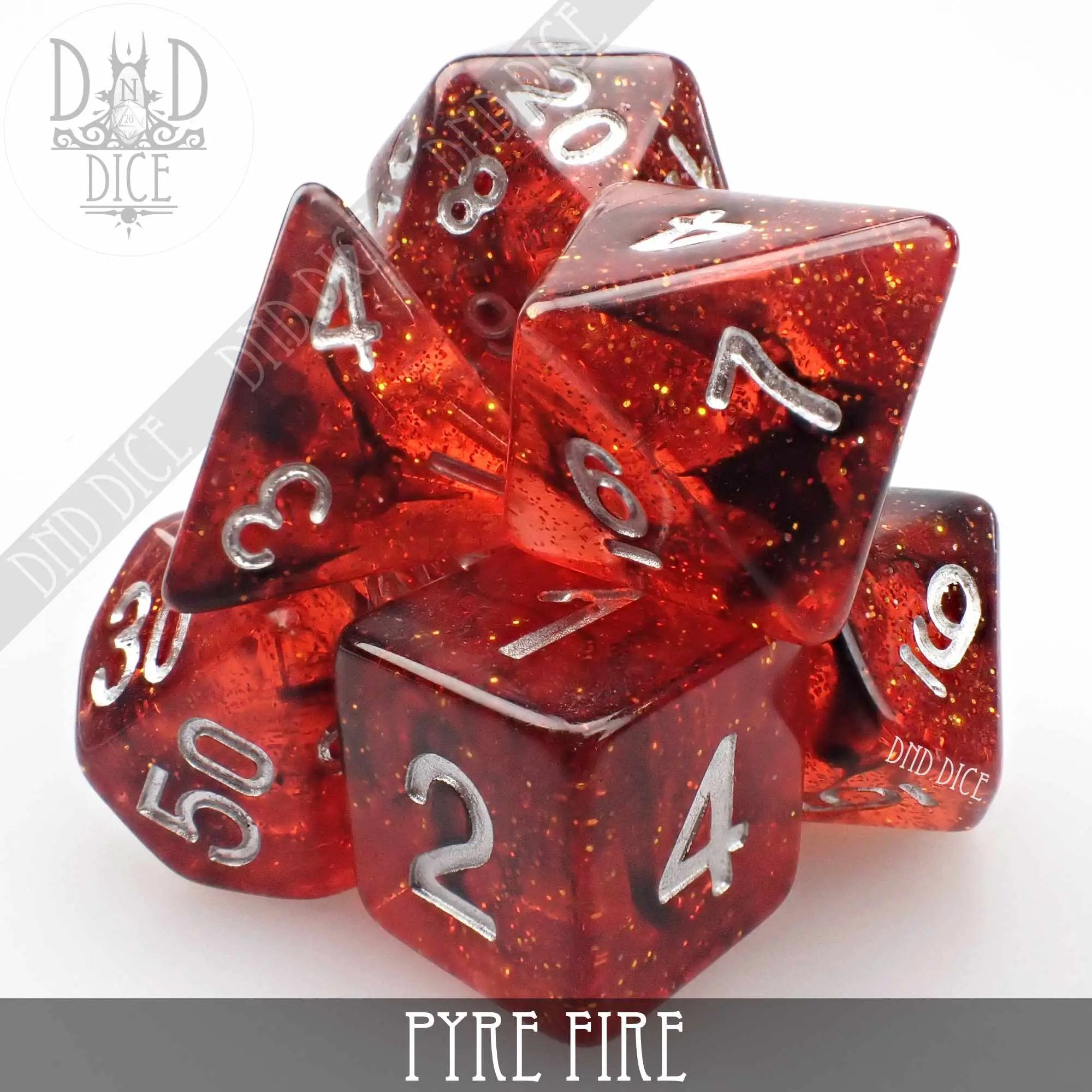 Pyre Fire Dice Set by DNDDICE.COM