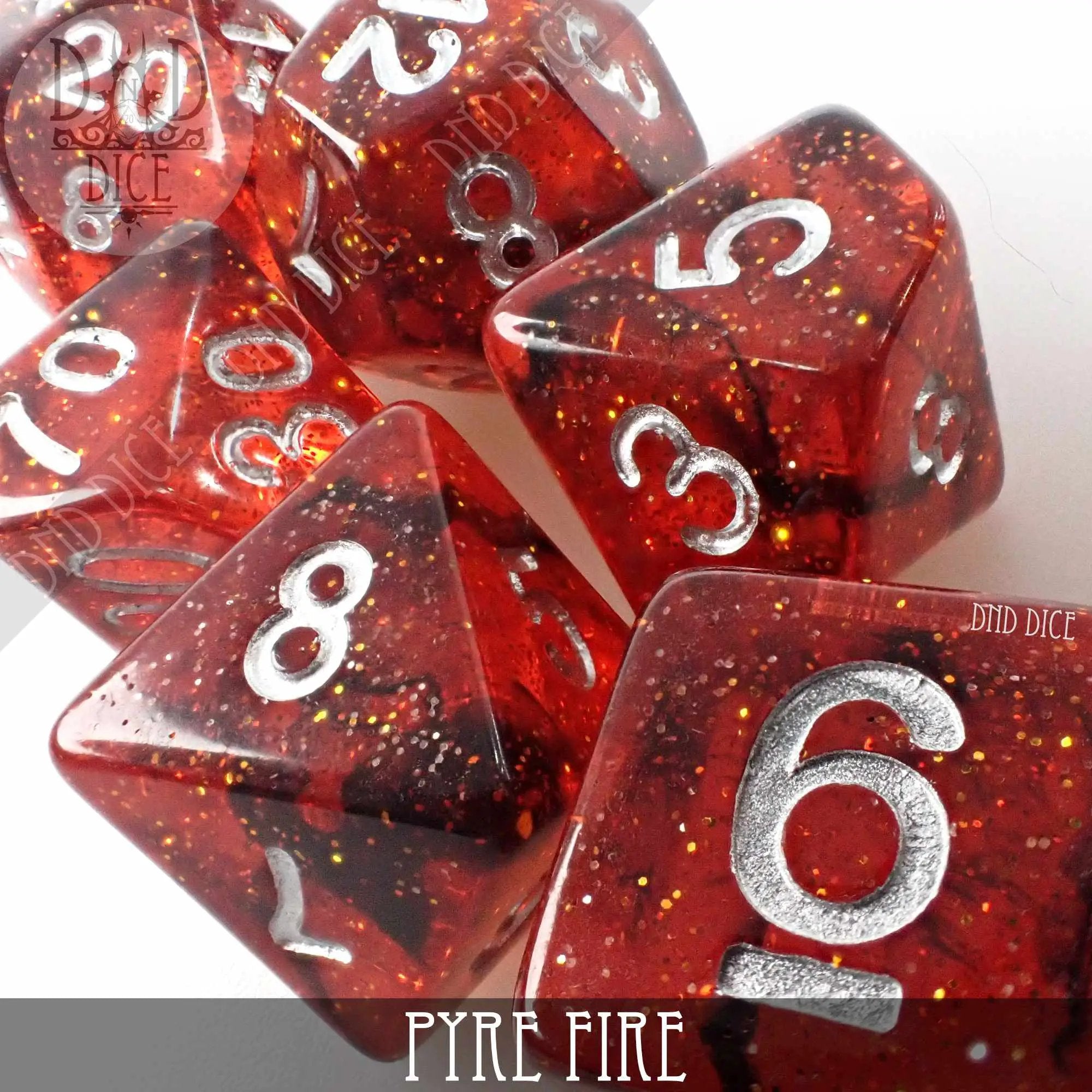 Pyre Fire Dice Set by DNDDICE.COM