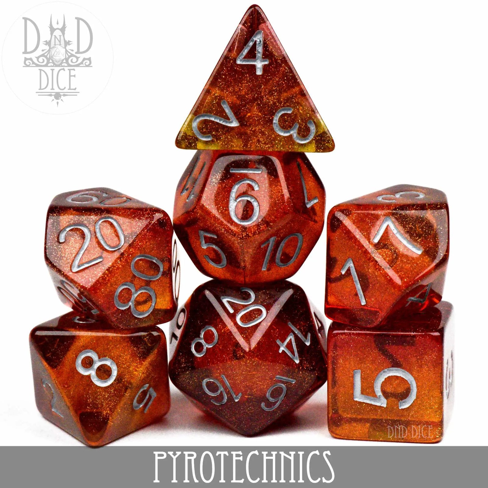 Pyrotechnics Dice Set by DNDDICE.COM
