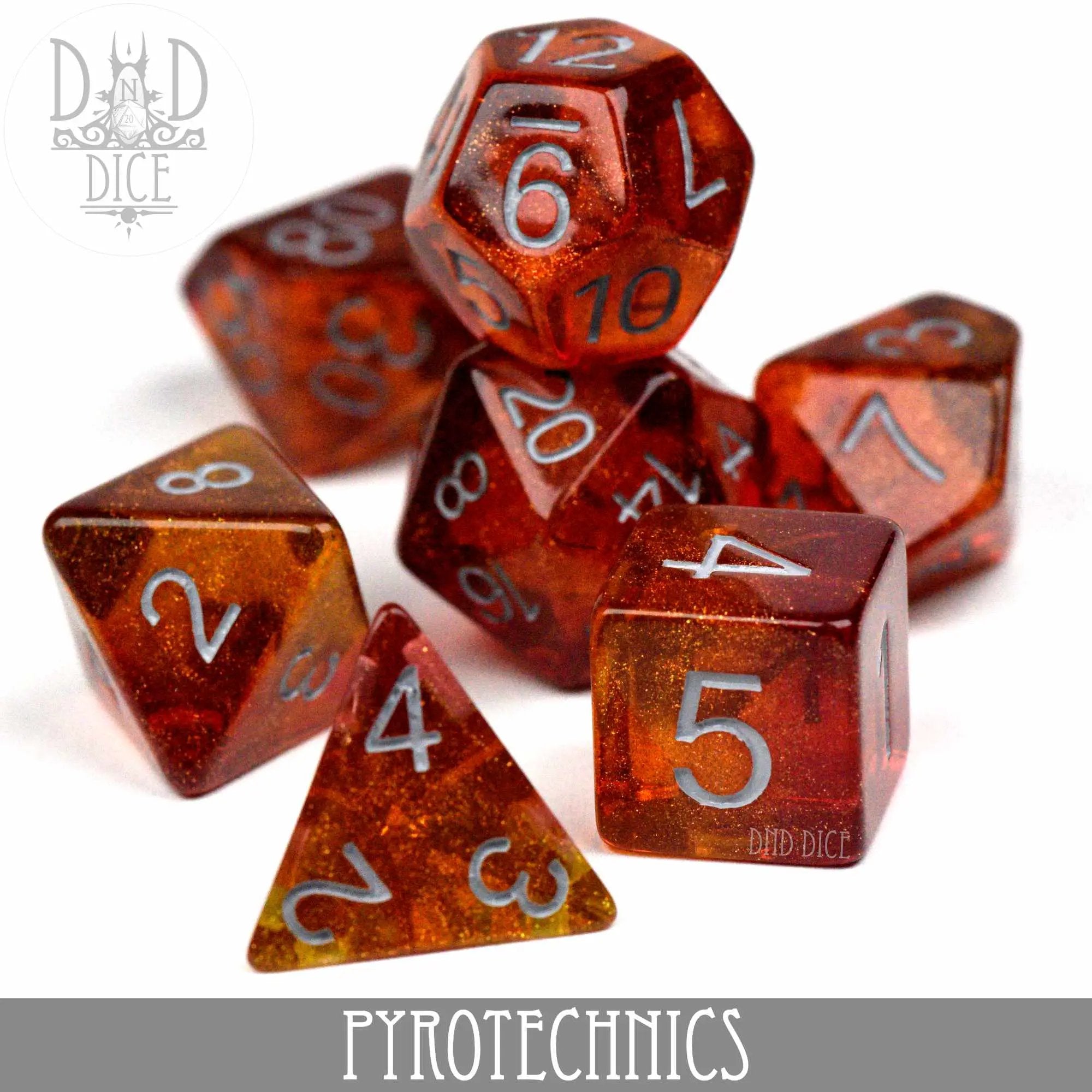 Pyrotechnics Dice Set by DNDDICE.COM