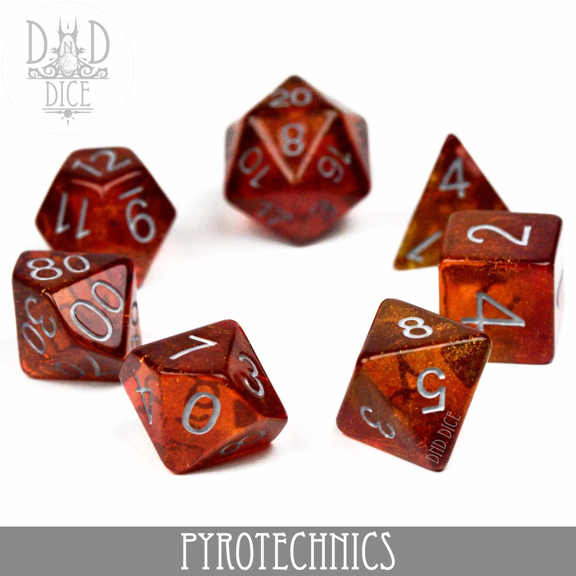 Pyrotechnics Dice Set by DNDDICE.COM