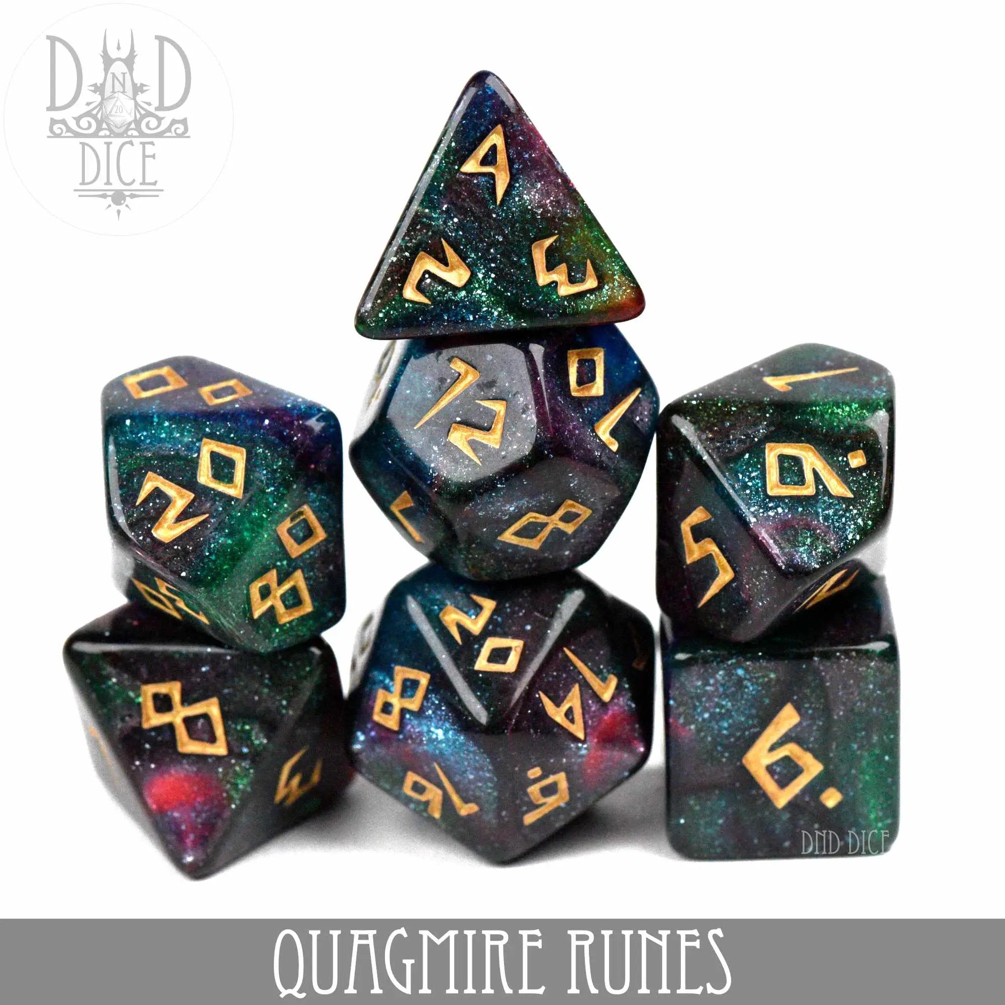 Quagmire Runes Dice Set by DNDDICE.COM