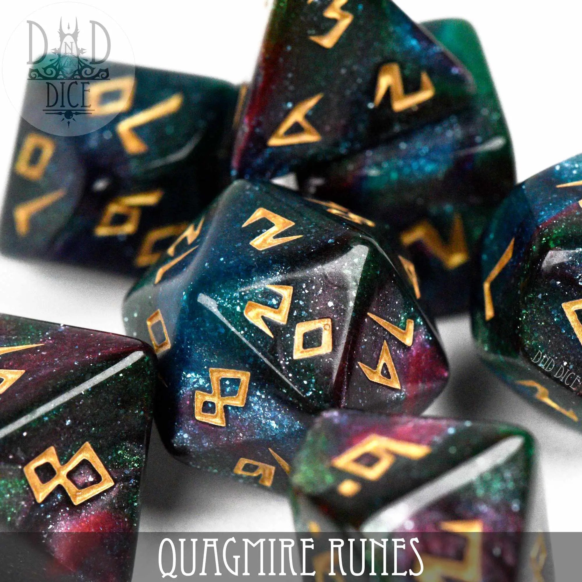 Quagmire Runes Dice Set by DNDDICE.COM