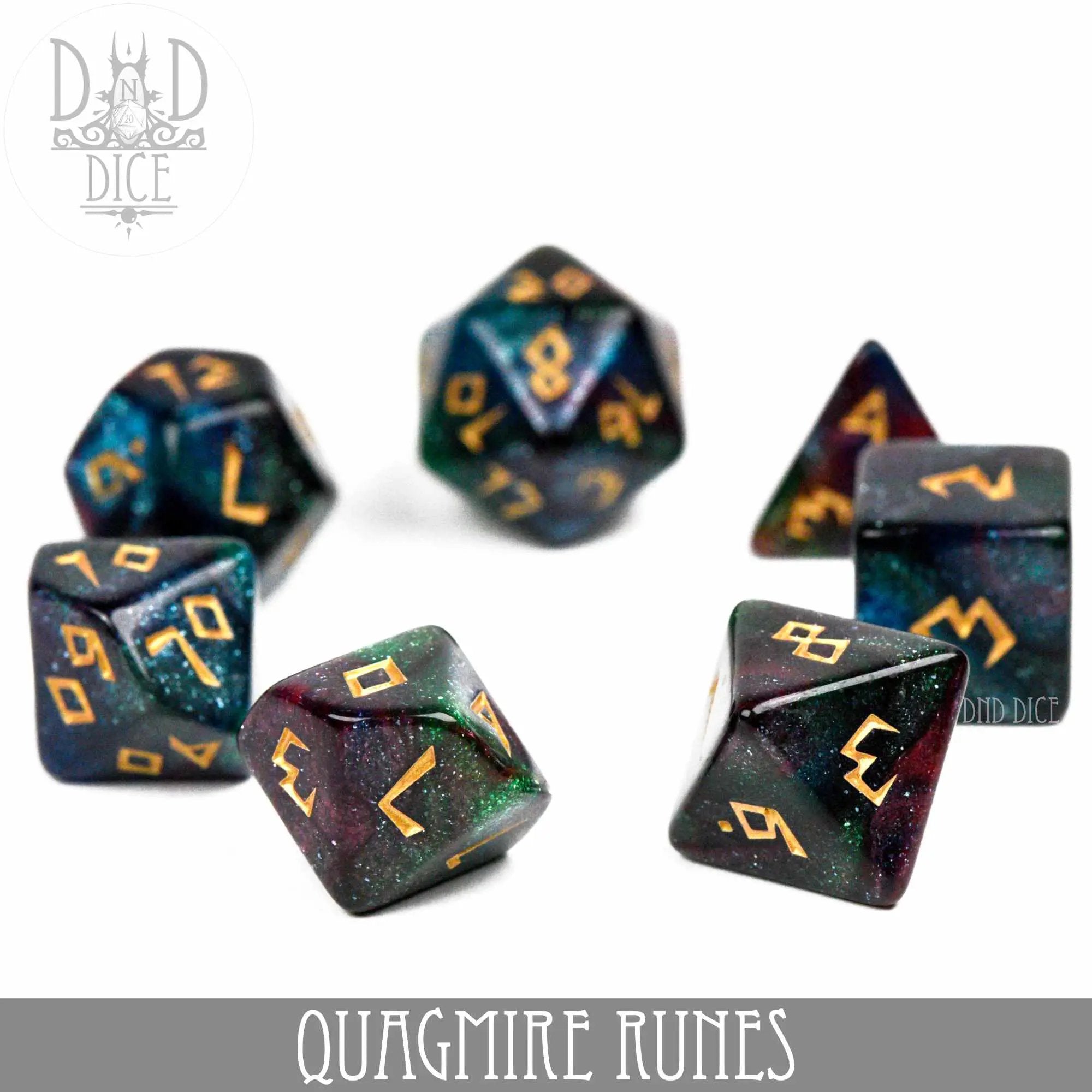Quagmire Runes Dice Set by DNDDICE.COM