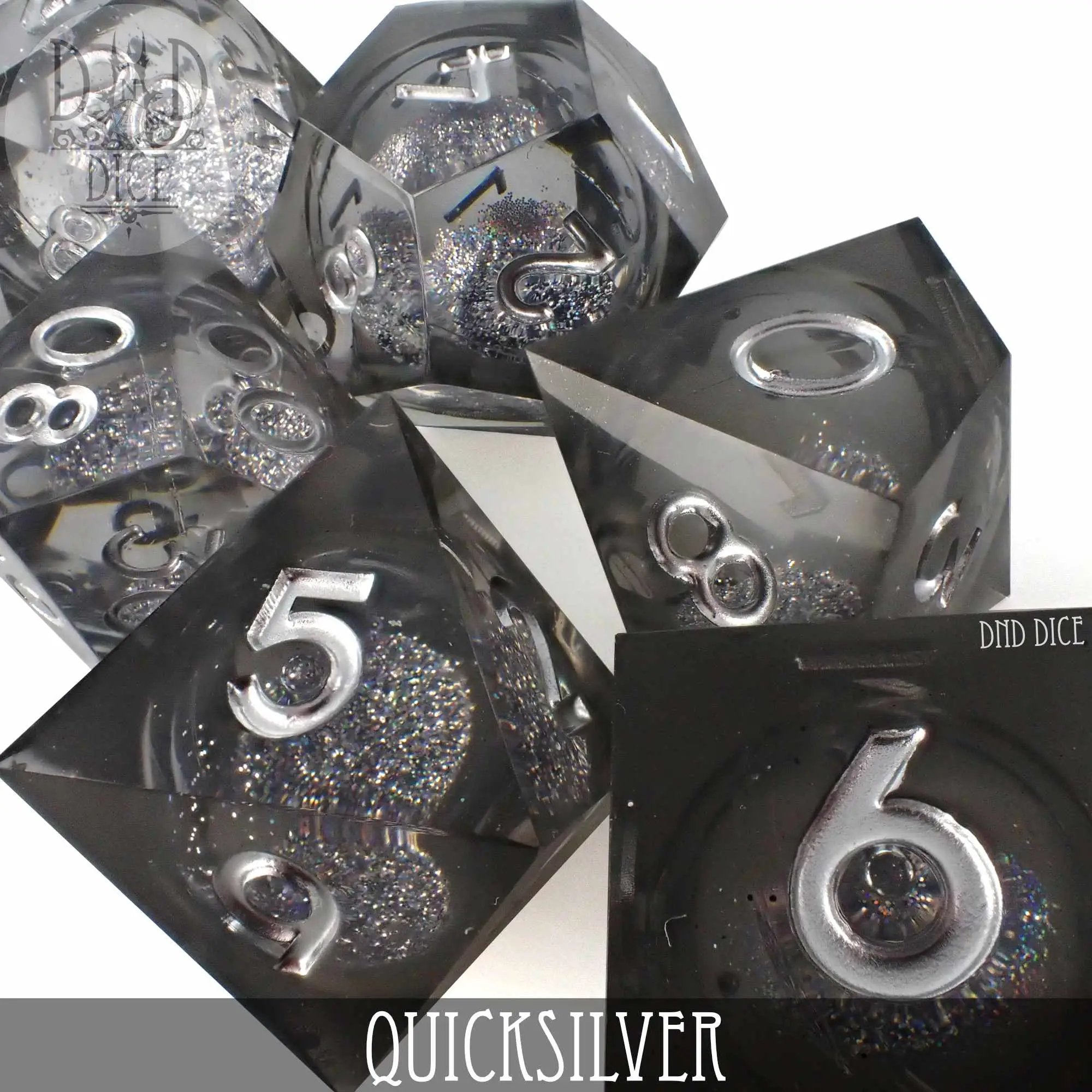 Quicksilver Liquid Core Dice Set by DNDDICE.COM