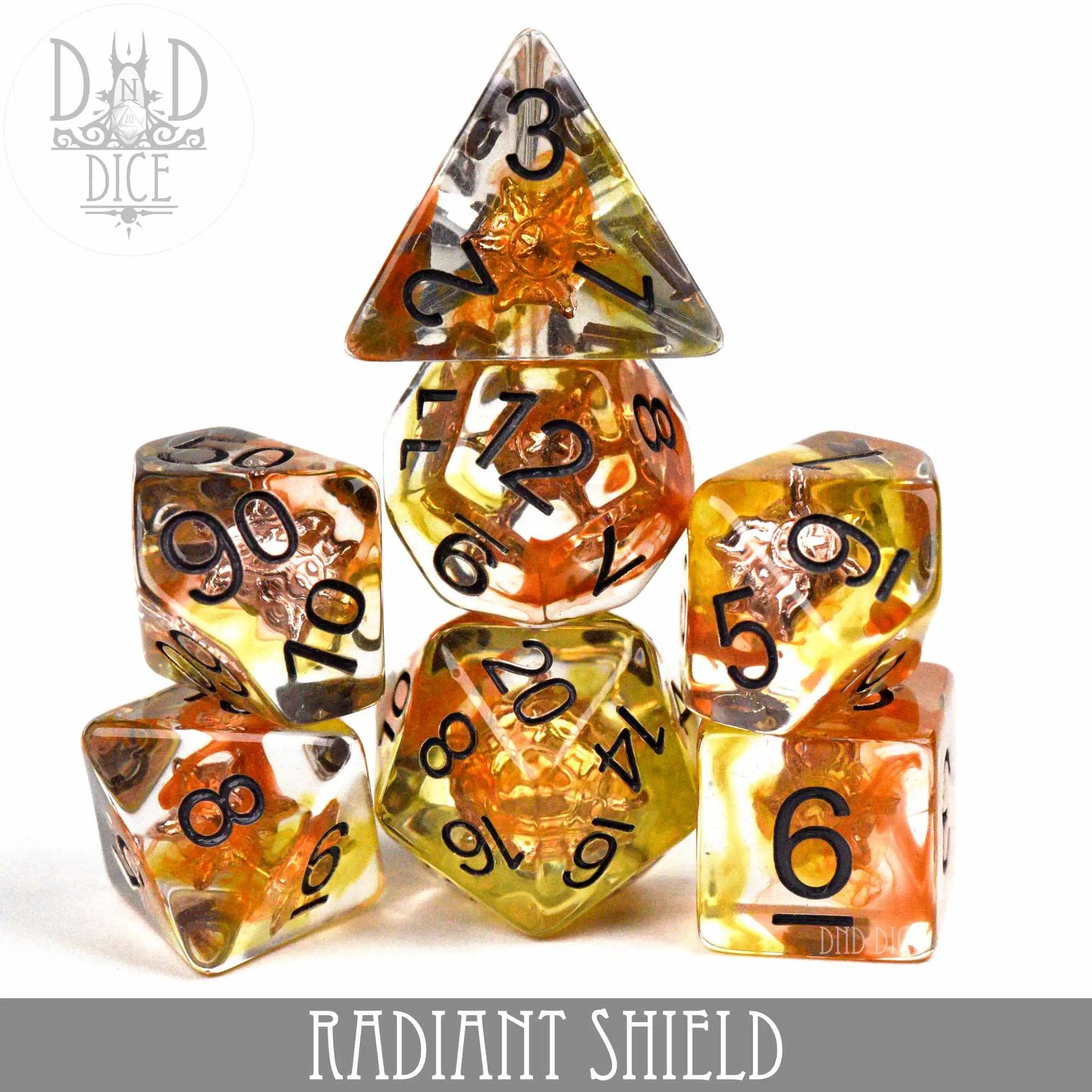 Radiant Shield Dice Set by DNDDICE.COM