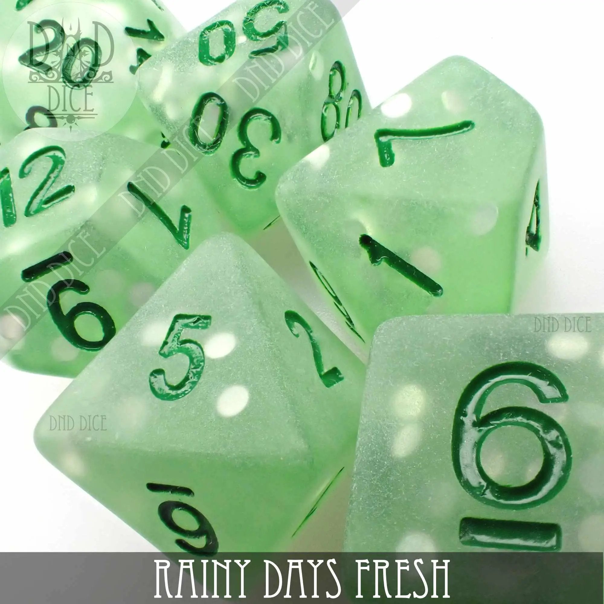 Rainy Days Fresh Dice Set by DNDDICE.COM