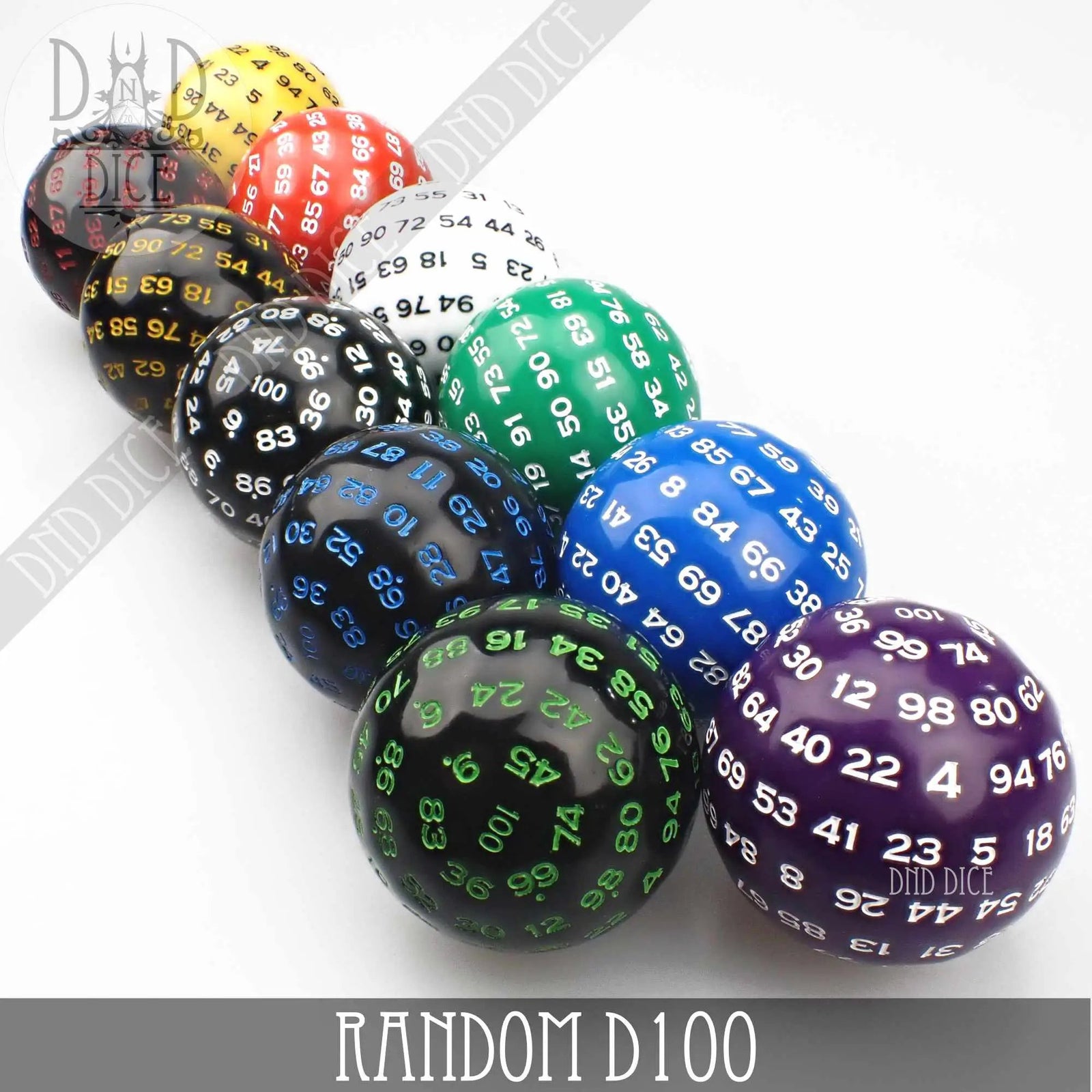 D100 Single Oversize Dice (Random Color) by DNDDICE.COM