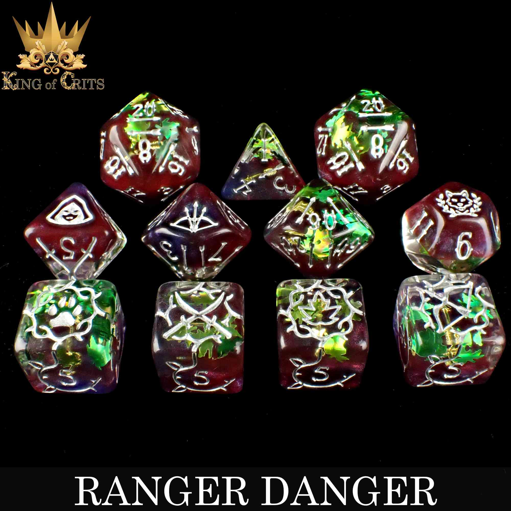 Ranger Danger 11 Dice Set by DNDDICE.COM