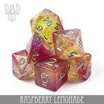 Raspberry Lemonade Dice Set by DNDDICE.COM