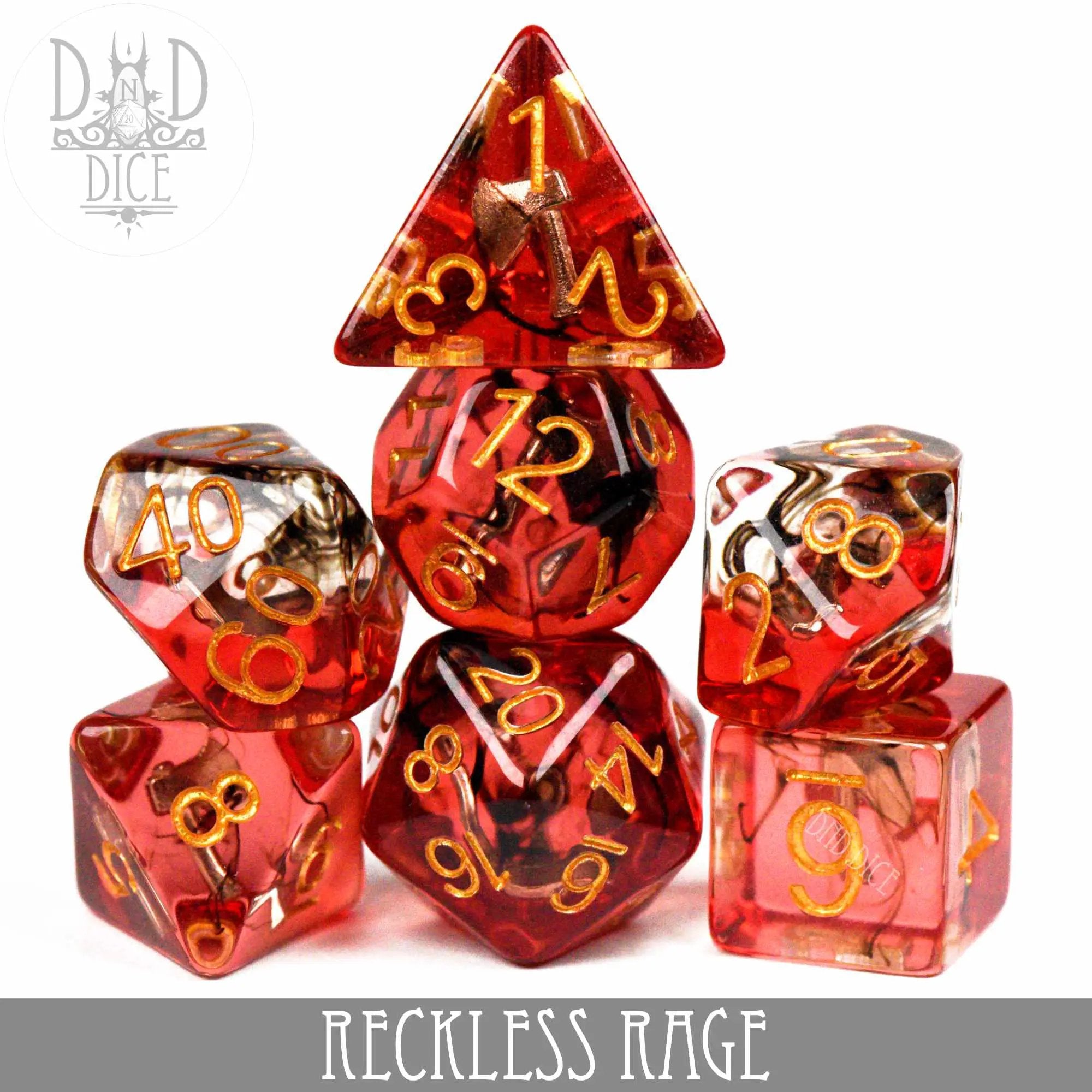 Reckless Rage Dice Set by DNDDICE.COM