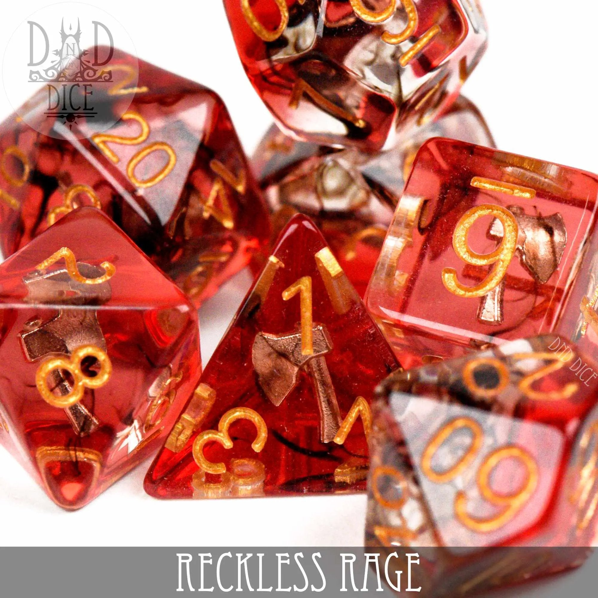 Reckless Rage Dice Set by DNDDICE.COM