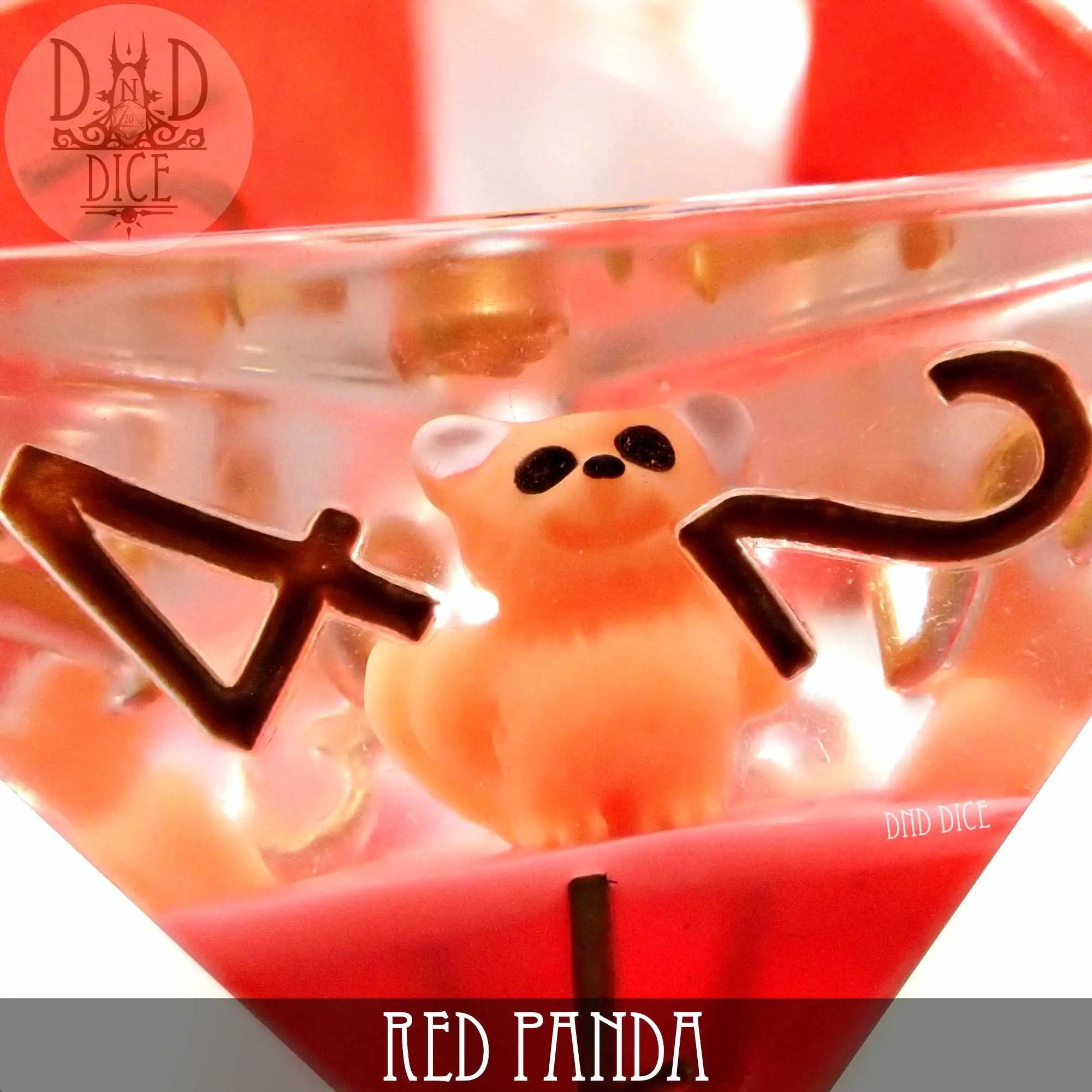 Red Panda Dice Set by DNDDICE.COM