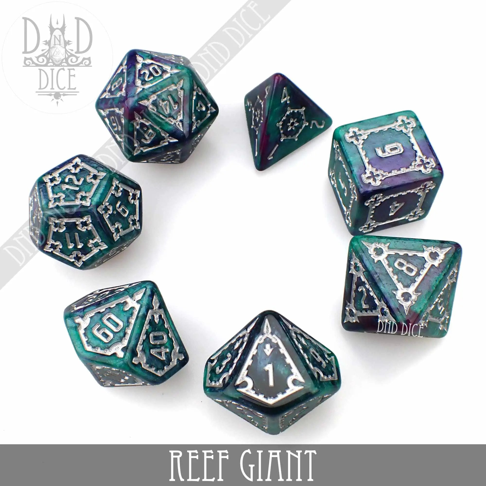 Reef Giant Dice Set (Oversized) by DNDDICE.COM