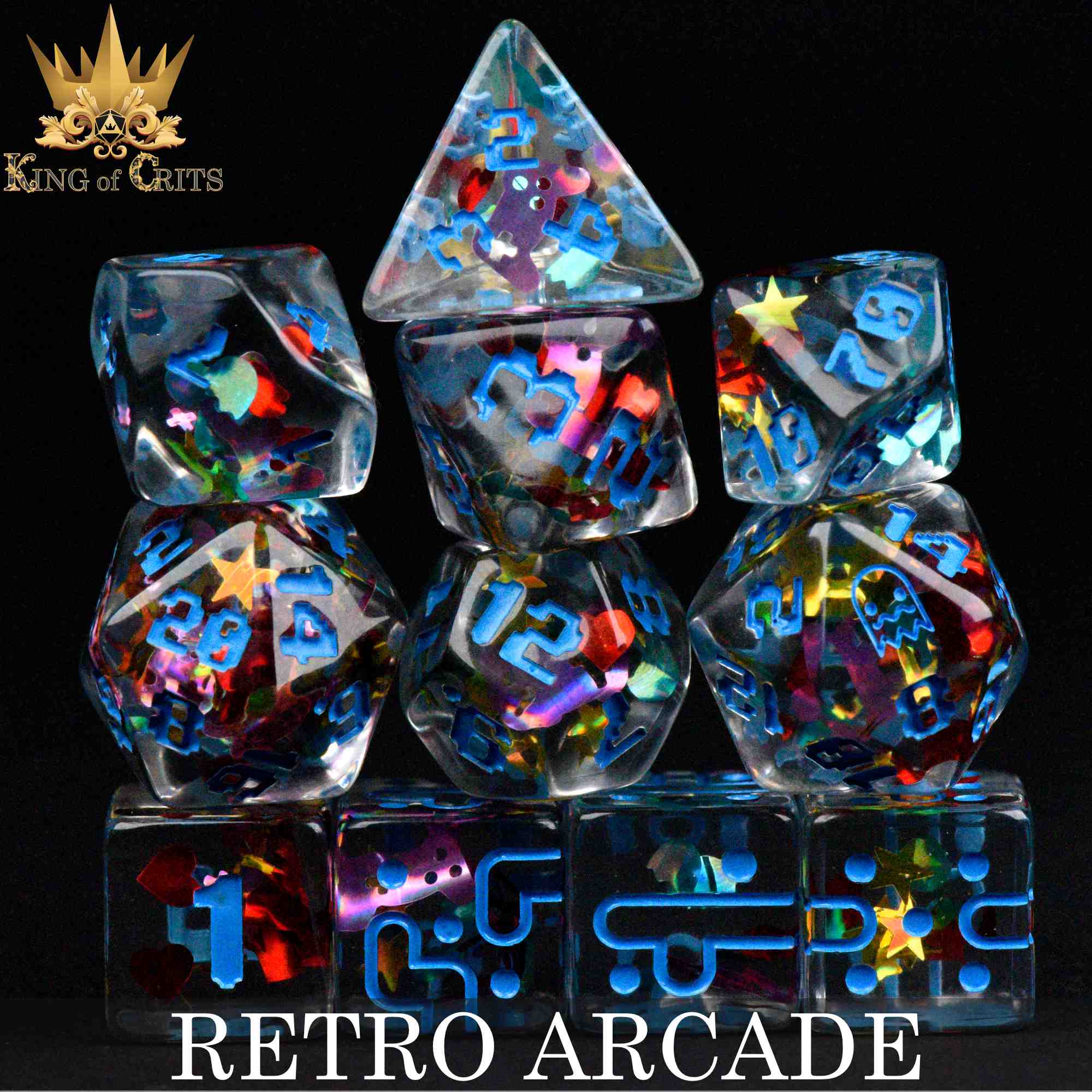 Retro Arcade 11 Dice Set by DNDDICE.COM