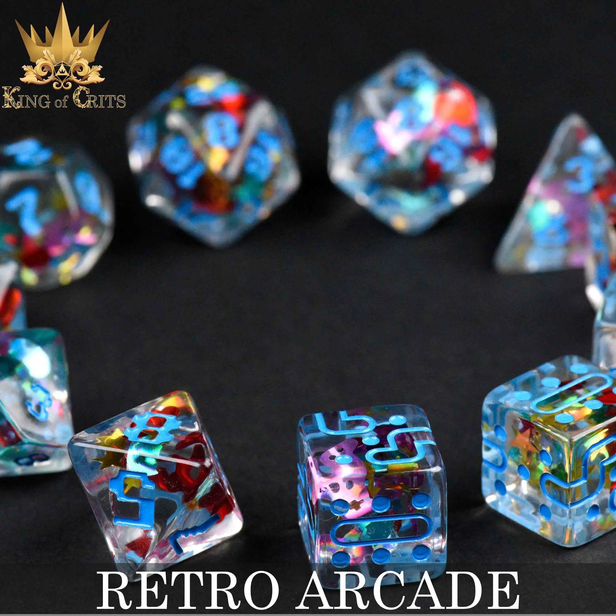 Retro Arcade 11 Dice Set by DNDDICE.COM