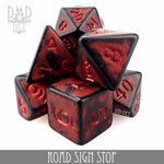 Road Sign Stop Dice Set by DNDDICE.COM