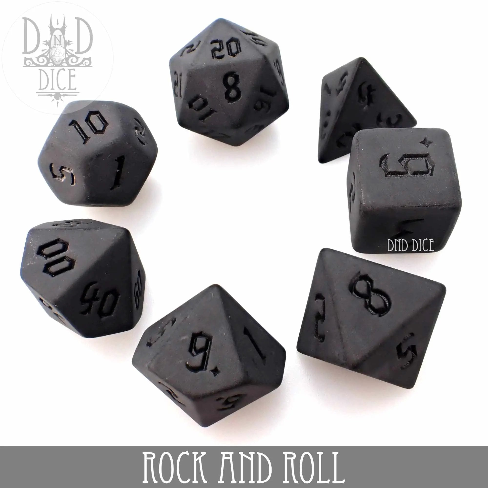 Rock and Roll Dice Set by DNDDICE.COM