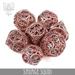 Savage Squid Metal Dice Set (Gift Box) by DNDDICE.COM
