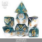 Seafoam Dice Set by DNDDICE.COM