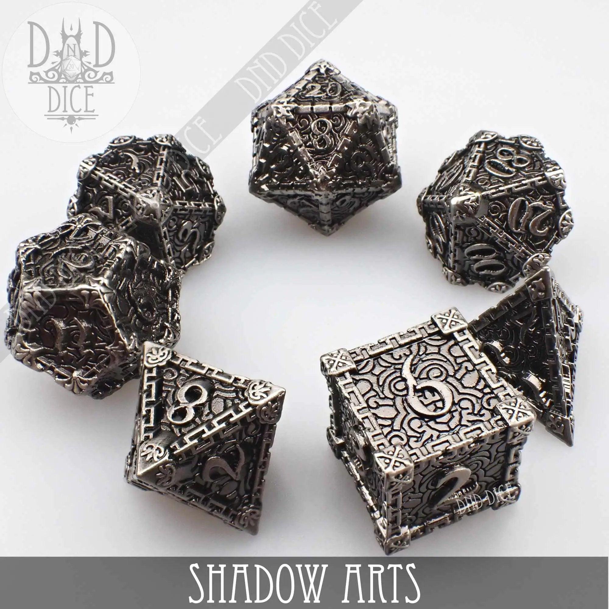Shadow Arts Metal Dice Set by DNDDICE.COM