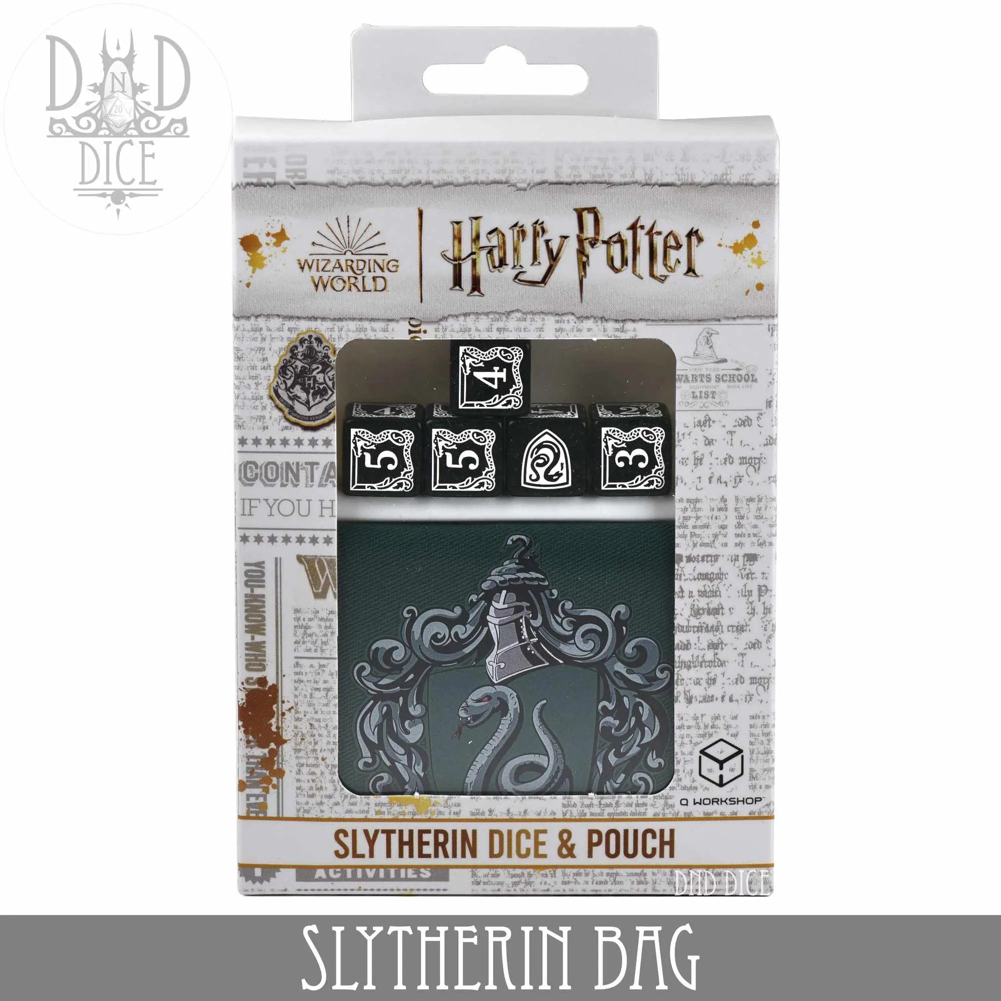 Harry Potter - Slytherin Dice Bag & 5D6 by DNDDICE.COM