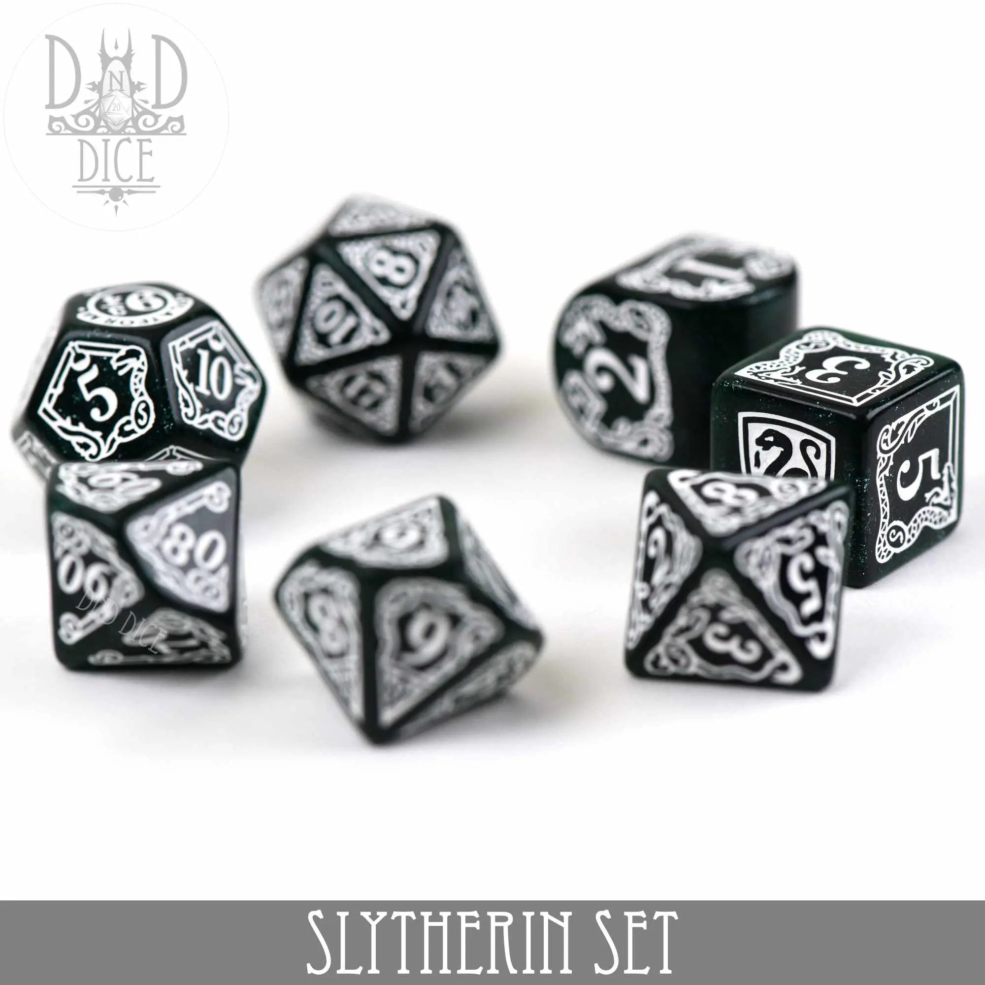 Harry Potter - Slytherin Dice Set by DNDDICE.COM