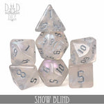 Snow Blind Dice Set by DNDDICE.COM