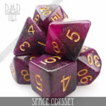 Space Odyssey Galaxy Dice Set by DNDDICE.COM