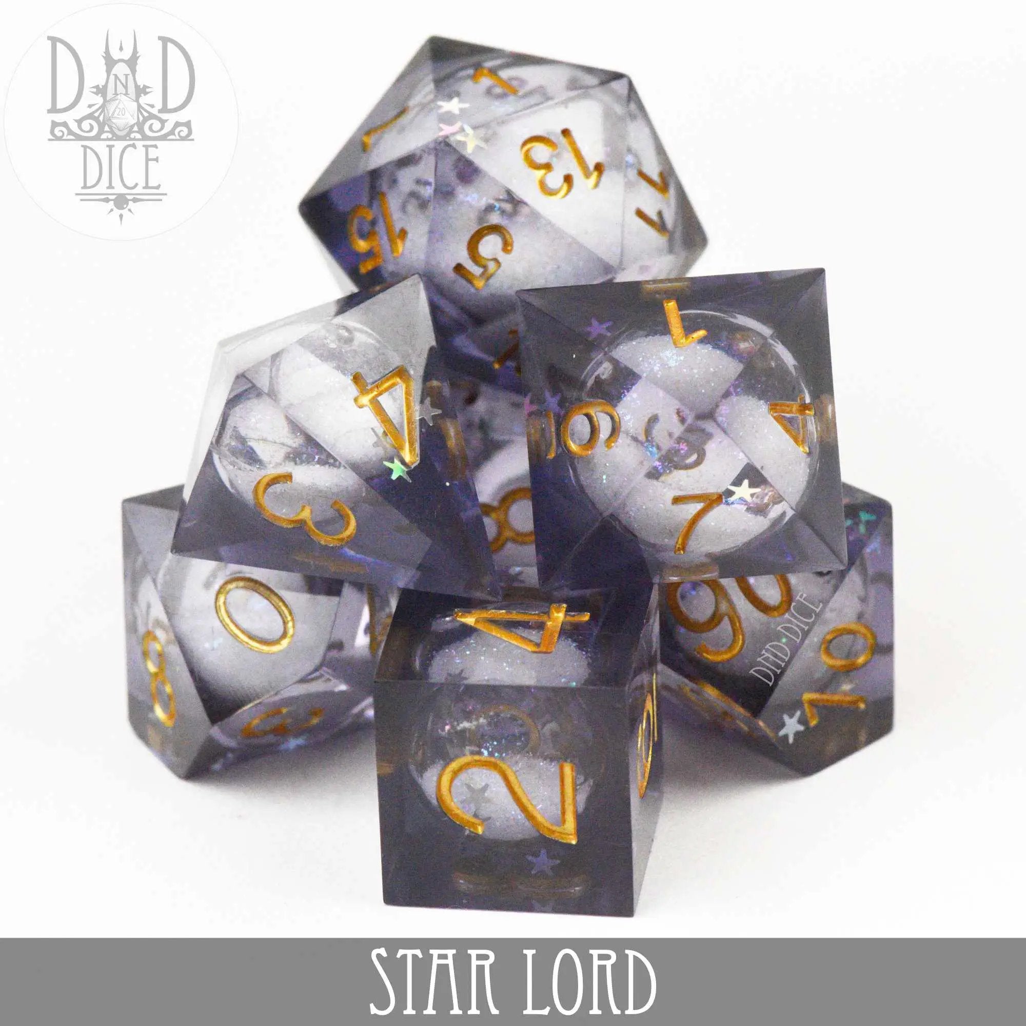 Star Lord Liquid Core Dice Set by DNDDICE.COM