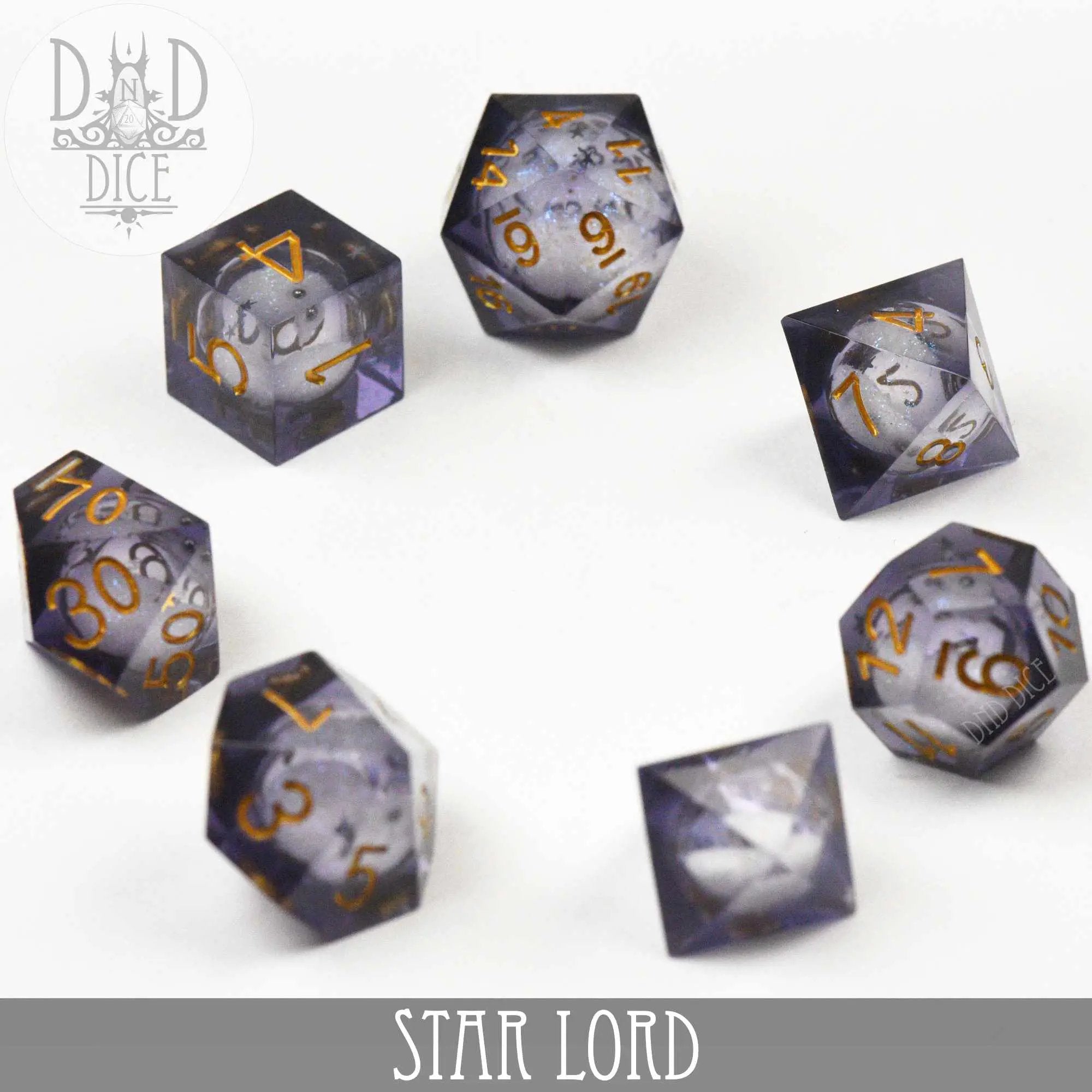 Star Lord Liquid Core Dice Set by DNDDICE.COM
