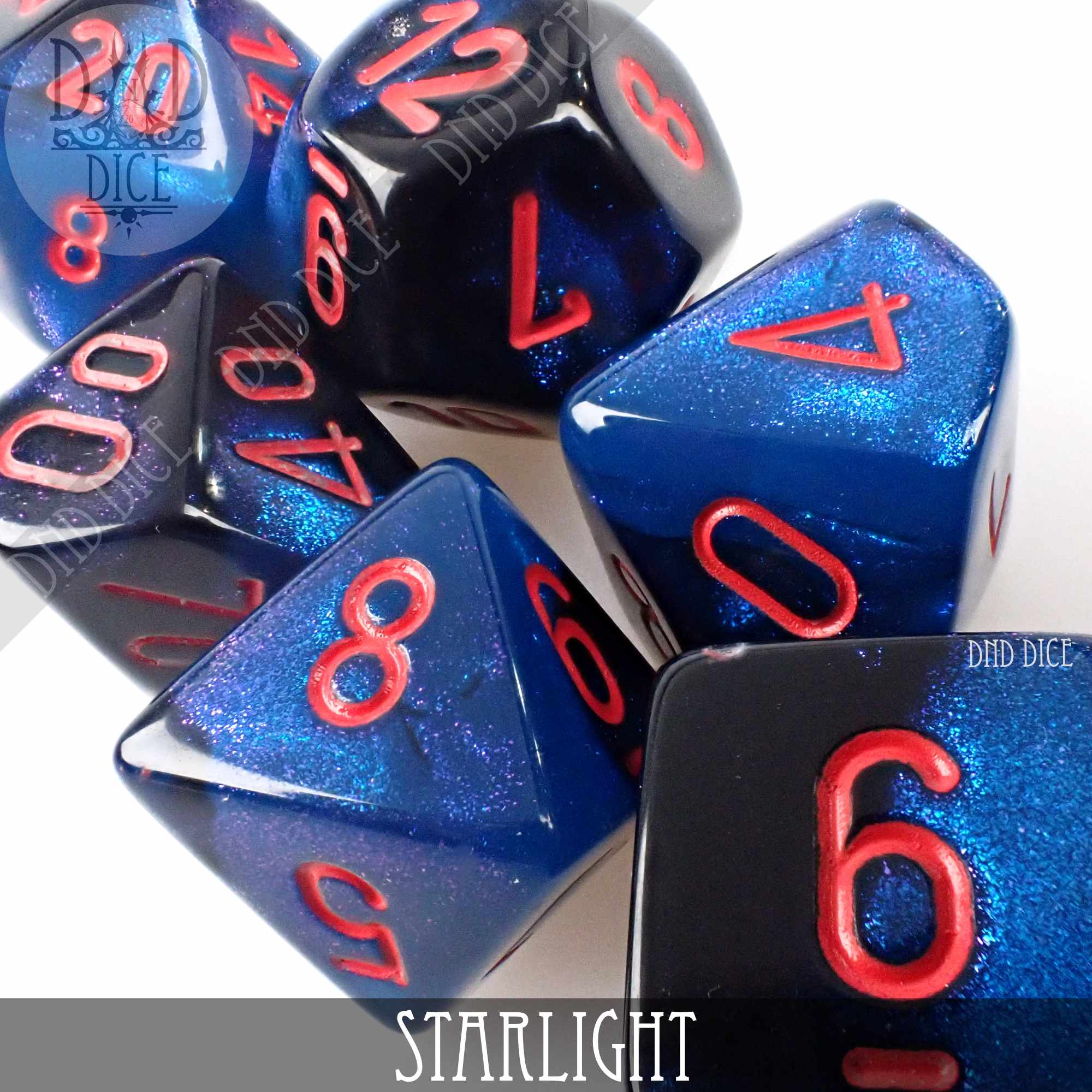 Gemini Starlight Dice Set by DNDDICE.COM
