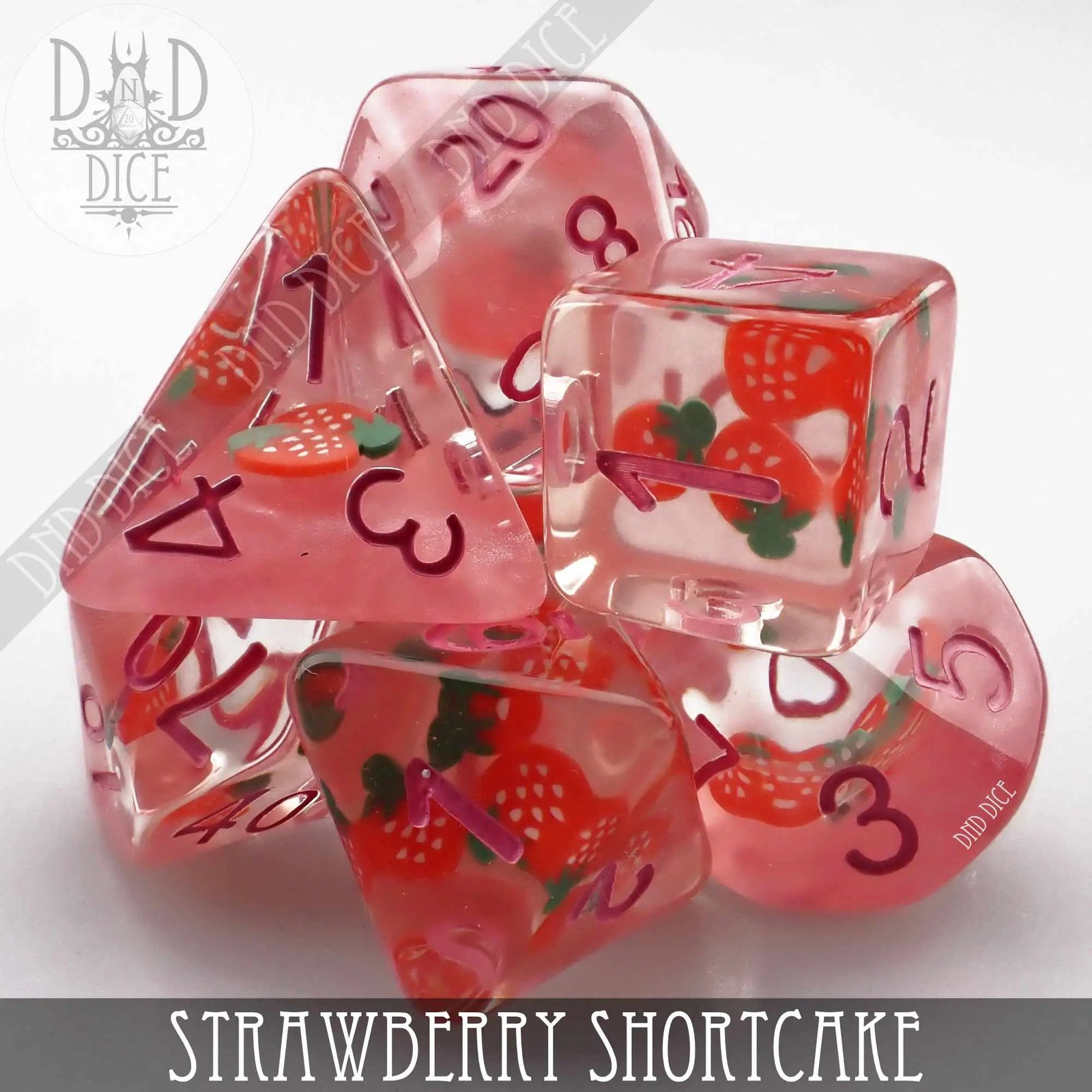 Strawberry Shortcake Dice Set by DNDDICE.COM
