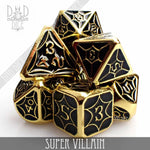 Super Villain Metal Dice Set by DNDDICE.COM