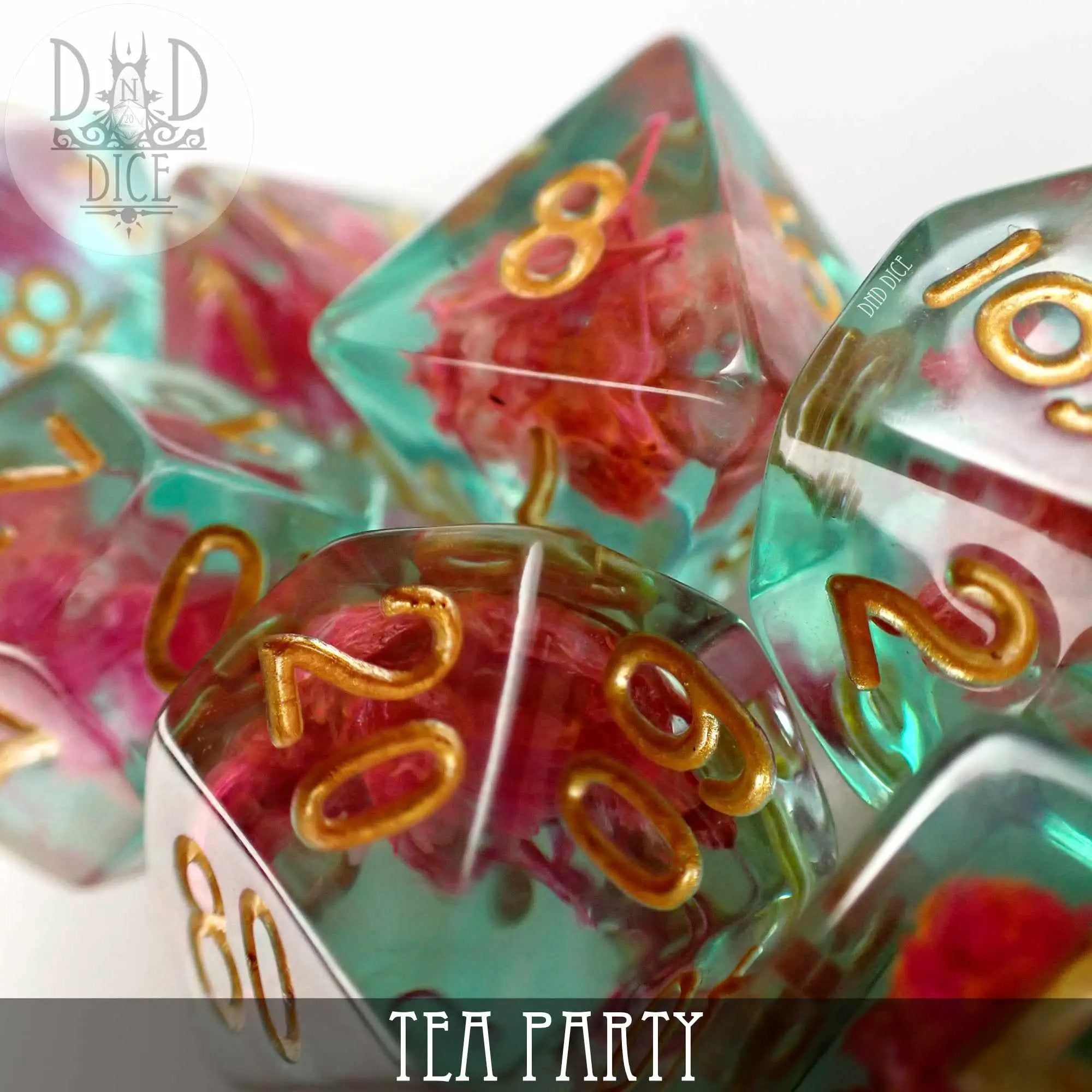 Tea Party Dice Set by DNDDICE.COM