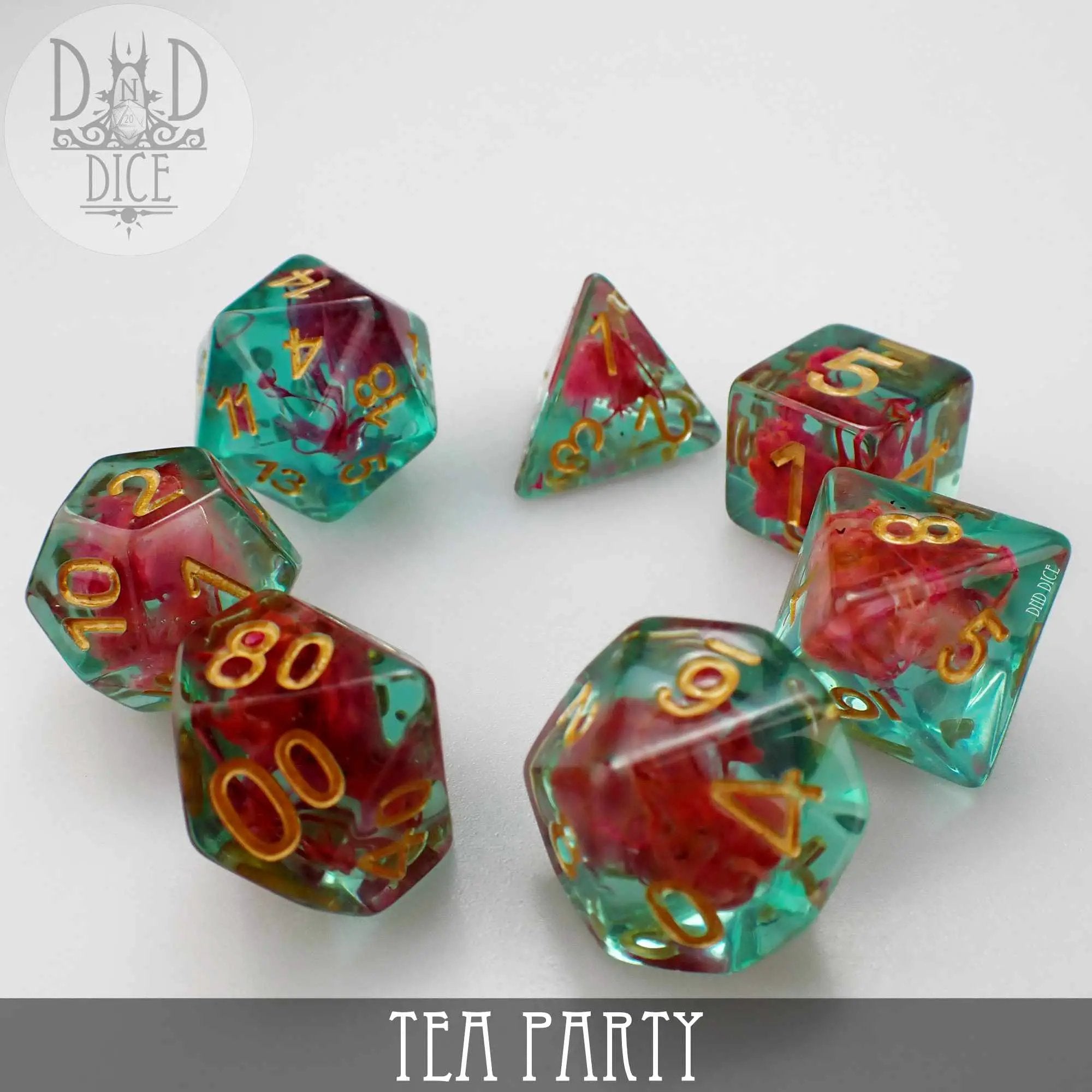 Tea Party Dice Set by DNDDICE.COM