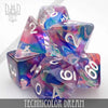 Technicolor Dream Dice Set by DNDDICE.COM