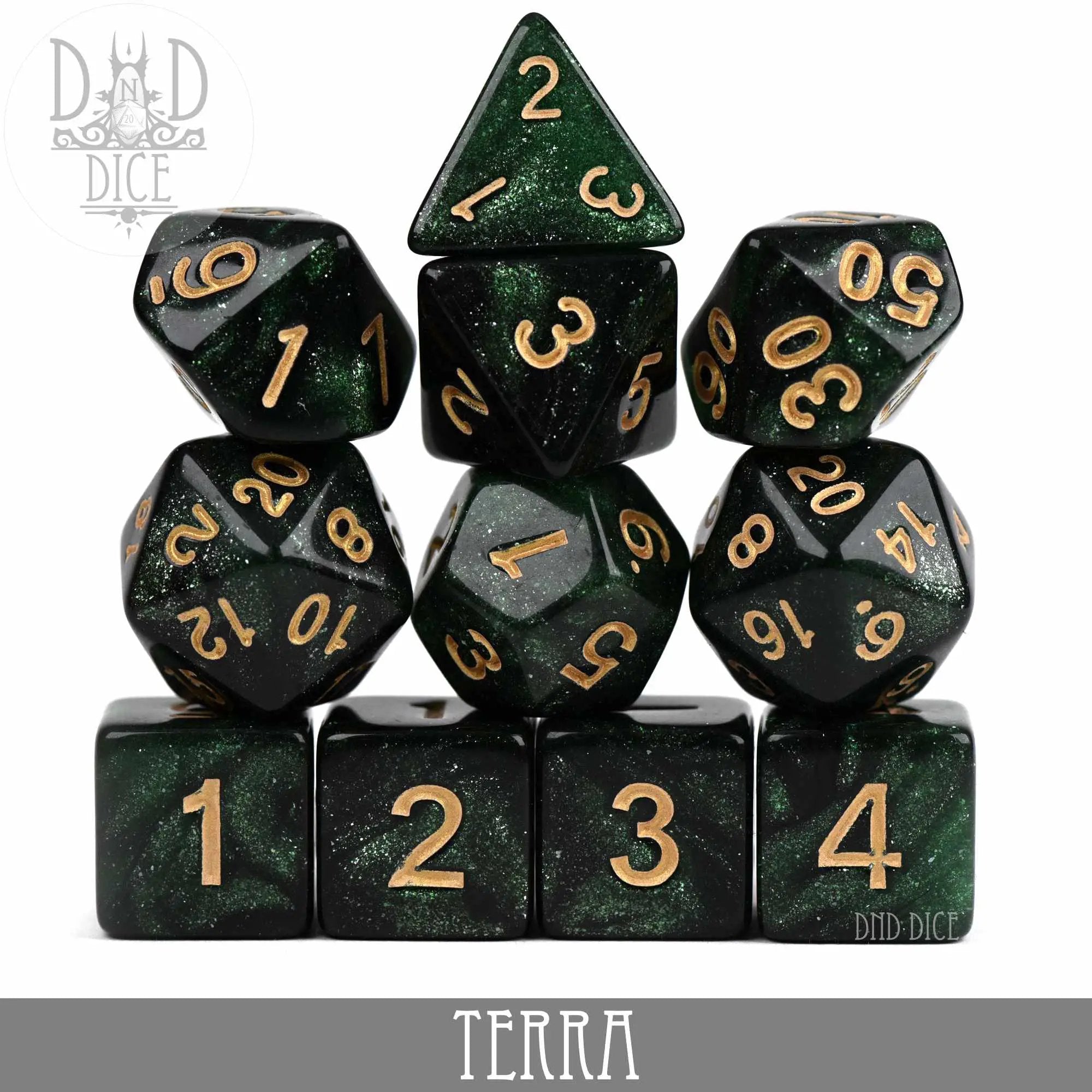 Terra Galaxy 7 or 11 Dice Set by DNDDICE.COM