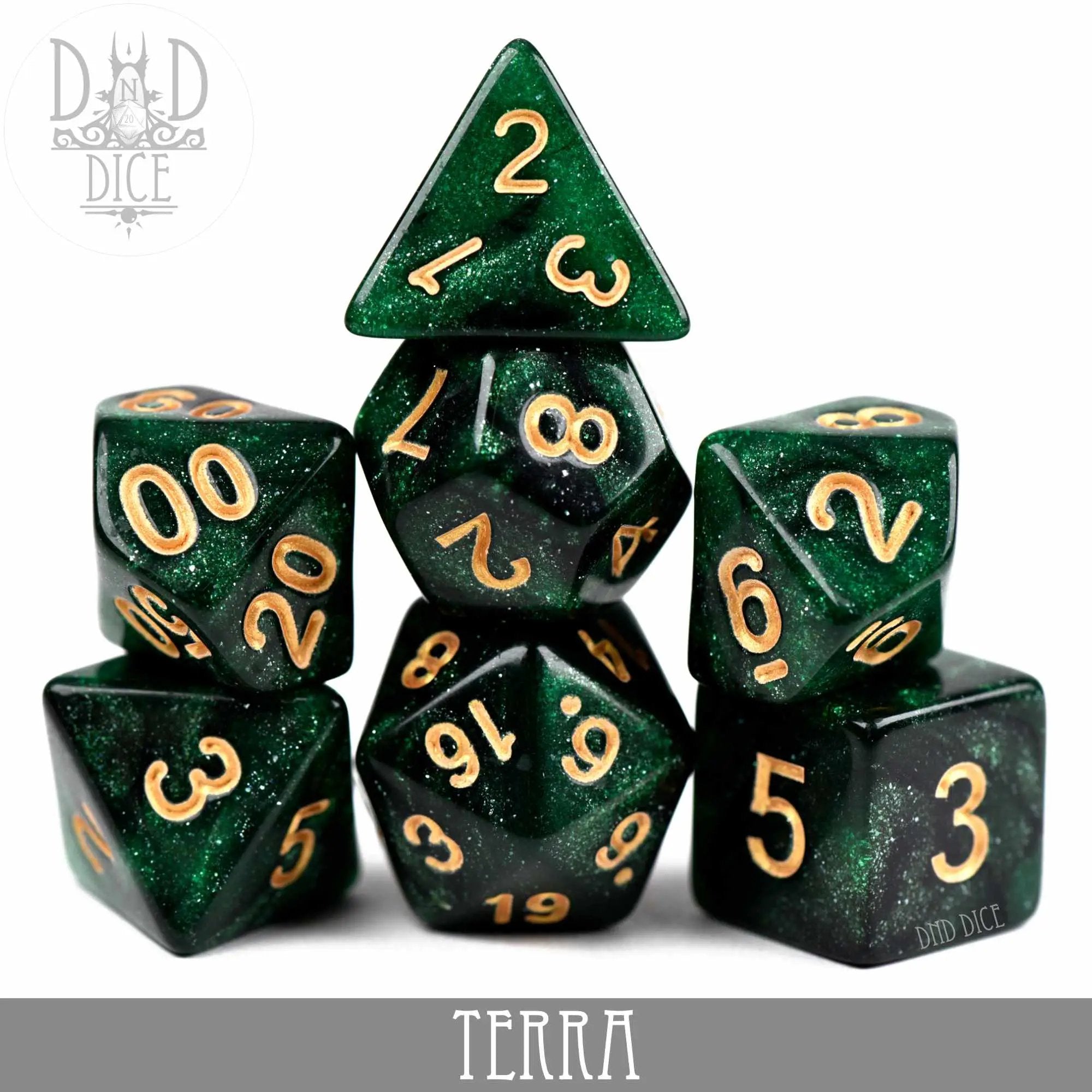 Terra Galaxy 7 or 11 Dice Set by DNDDICE.COM